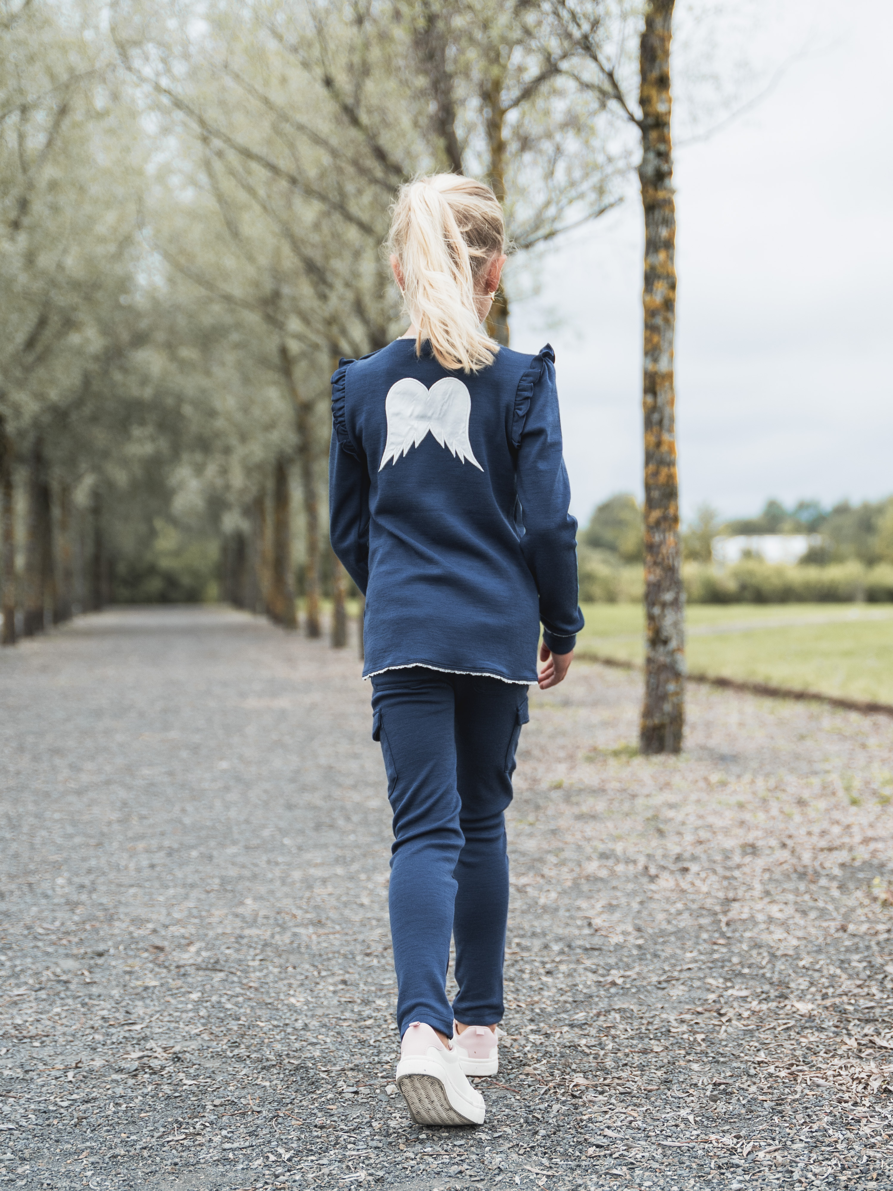 Bergen Merino Top  Night Blue