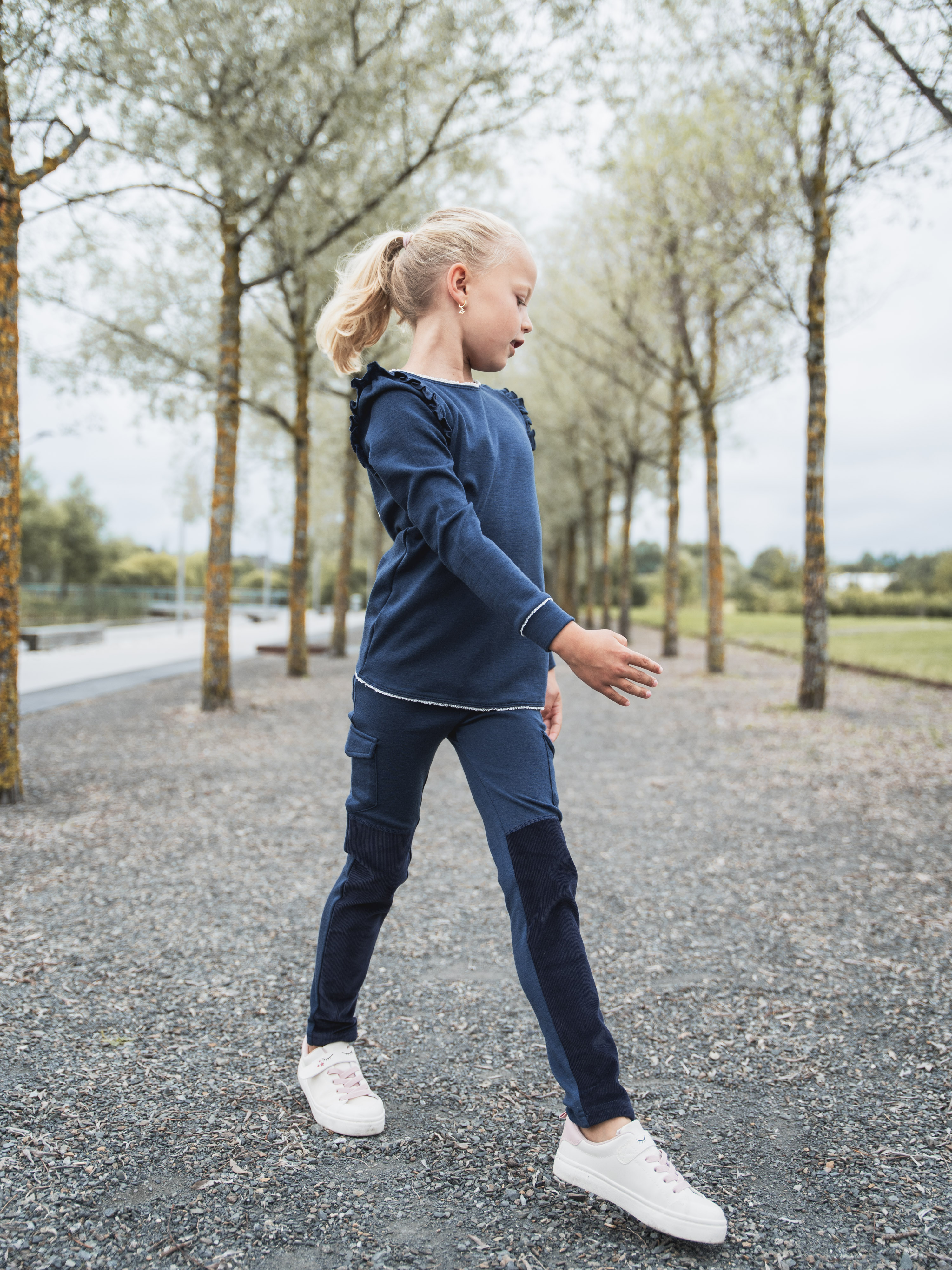 Bergen Merino Top  Night Blue