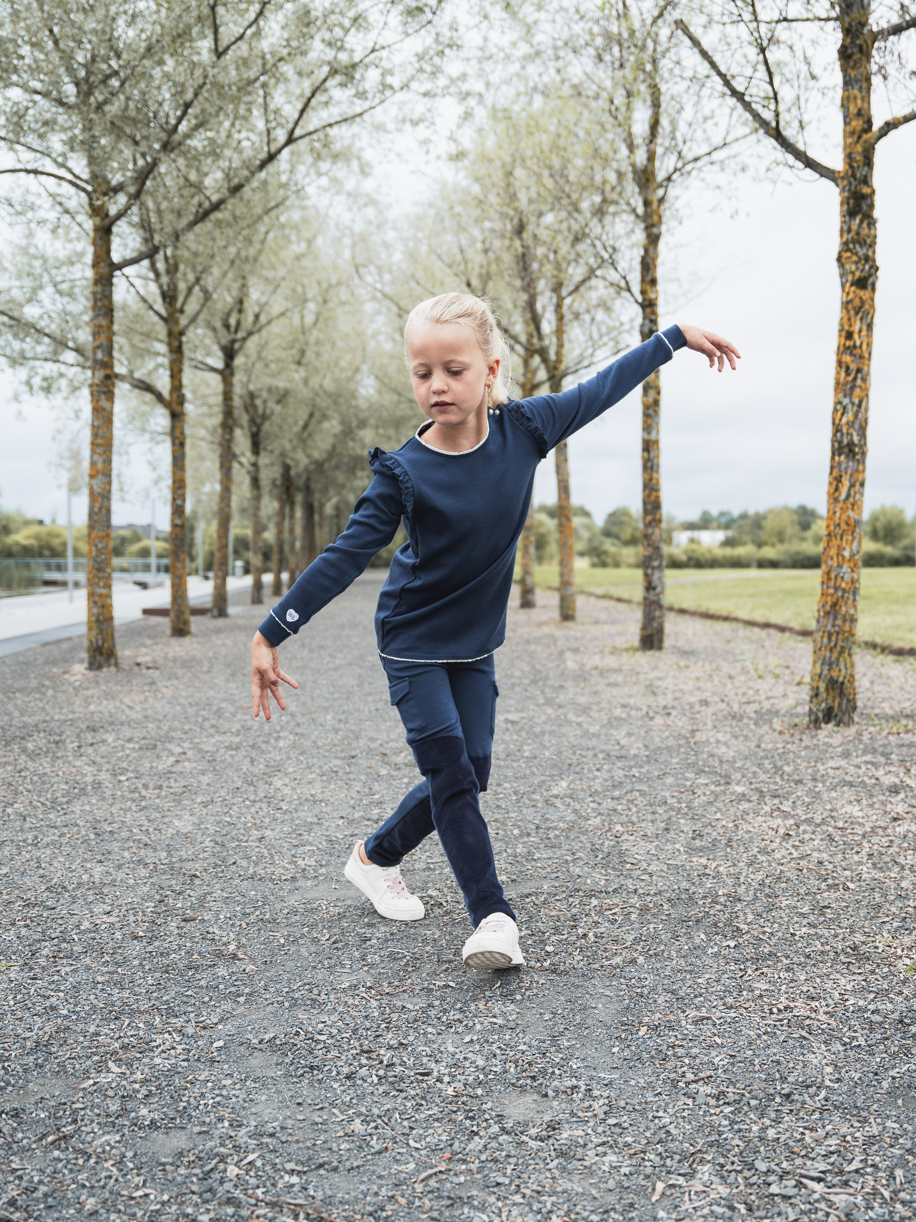 Bergen Merino Top  Night Blue