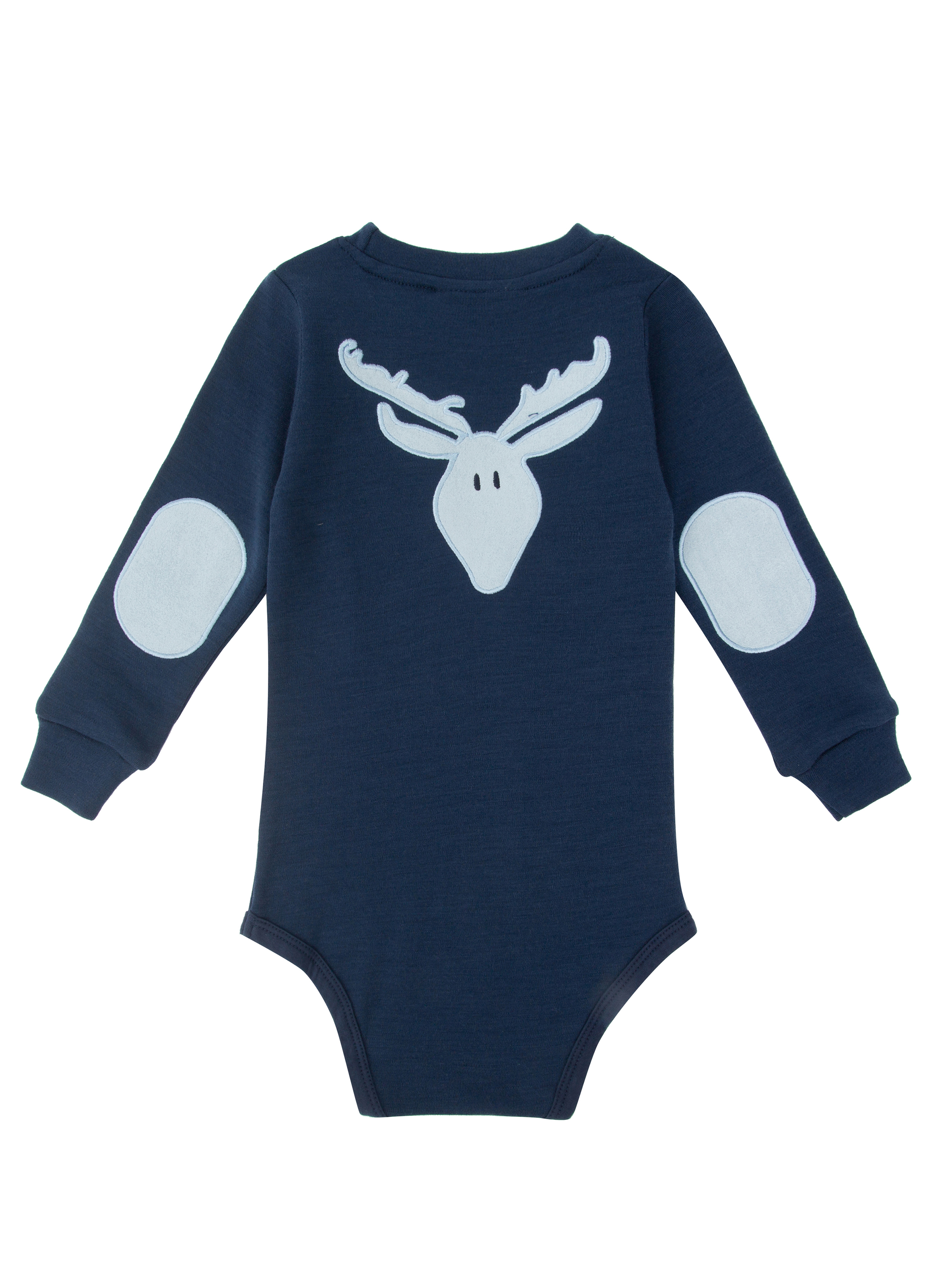 Bergen Merino Bodysuit With Moose Blue