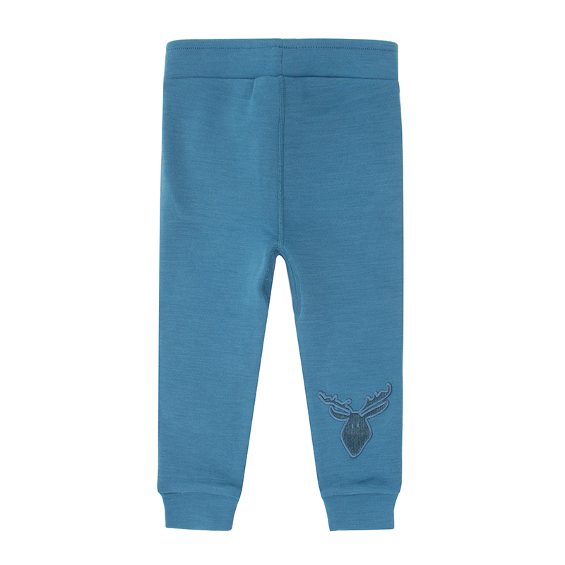 Bergen Merino Trousers With Moose Atlantic