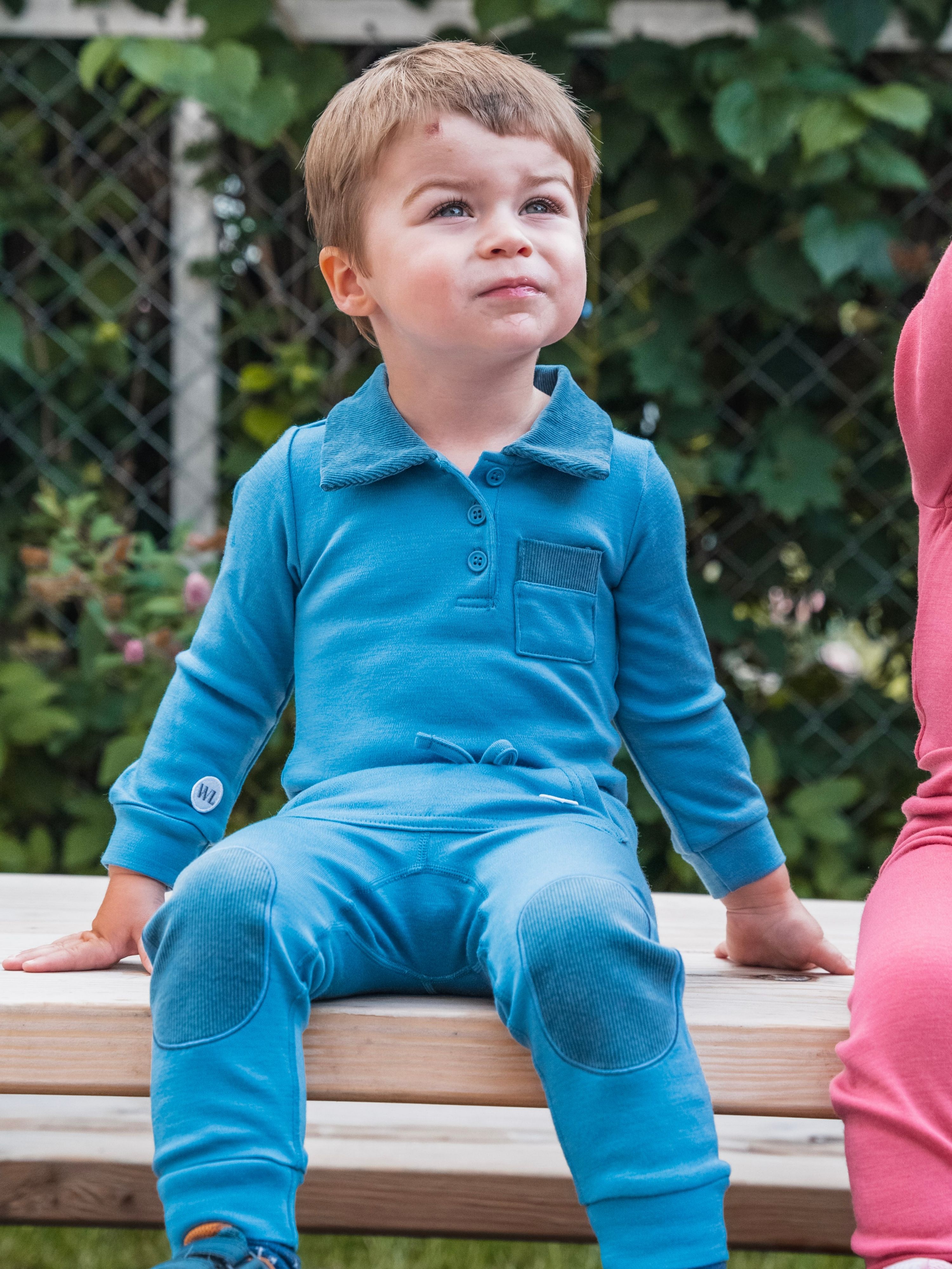 Bergen Merino Trousers With Moose Atlantic