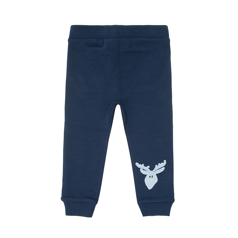 Bergen Merino Trousers With Moose Night Blue