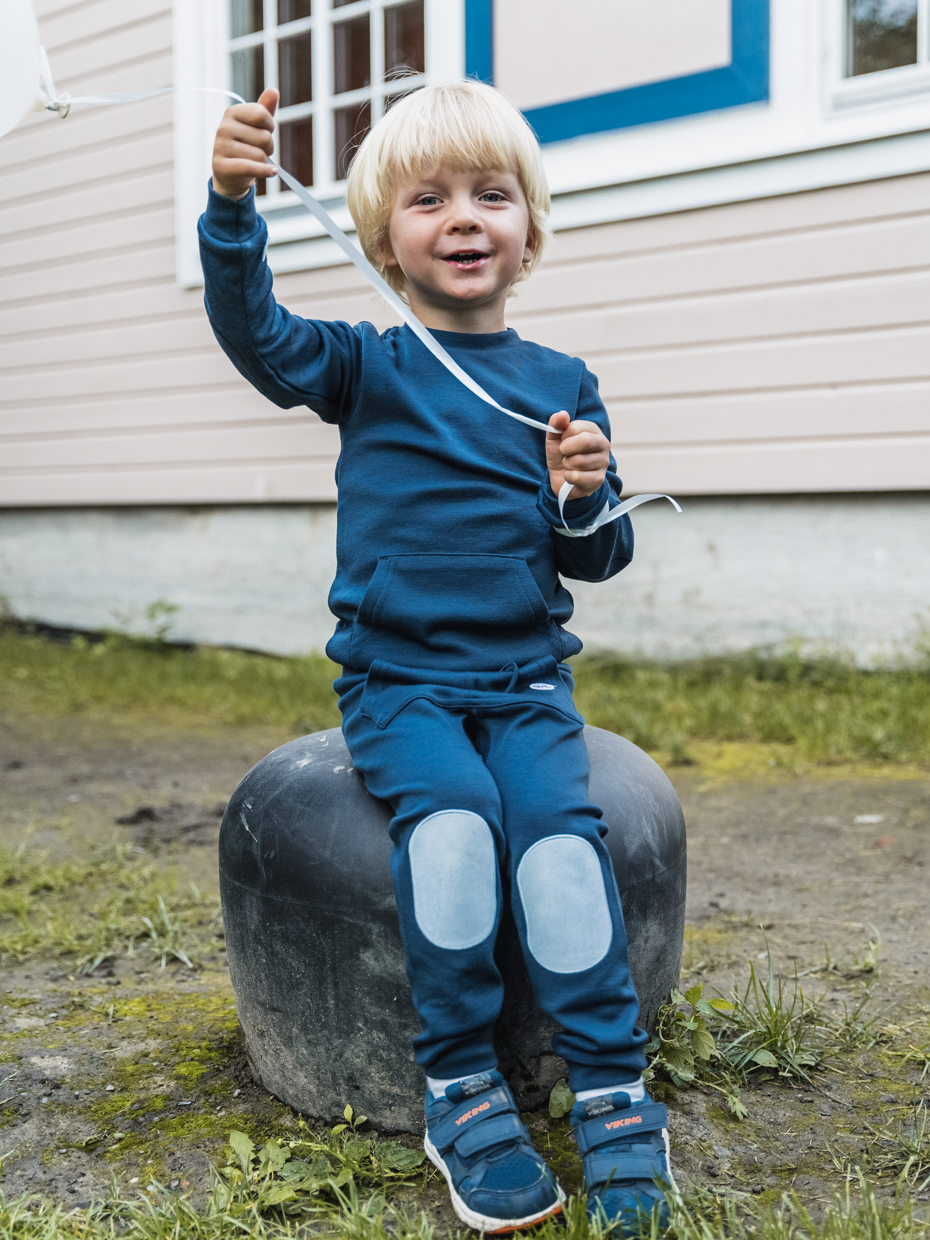 Bergen Merino Trousers With Moose Night Blue