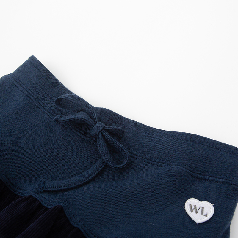 Sandefjord Wool Skirt With Cord Details Night Blue