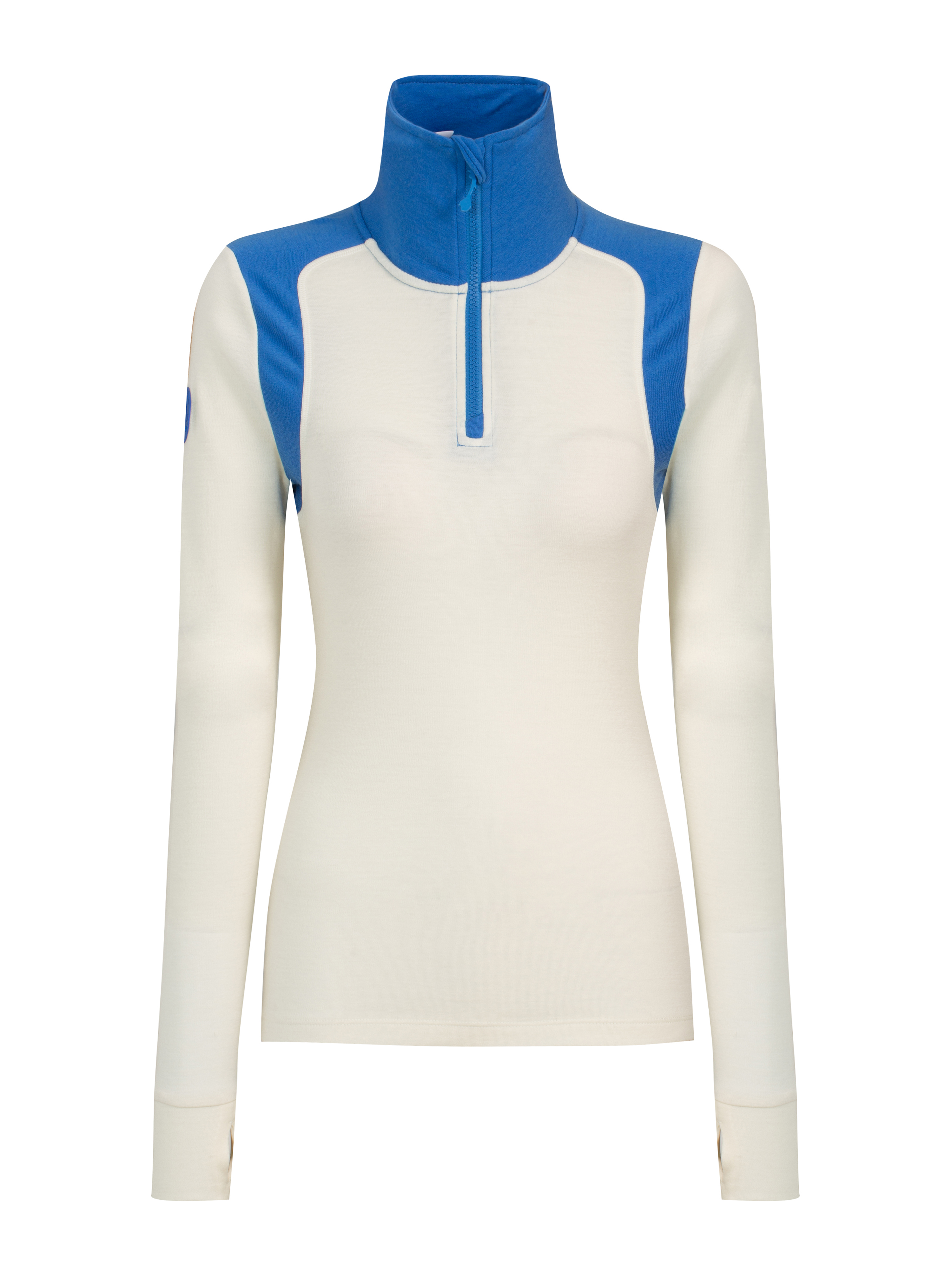Women's white half-neck sweater 100% wool | Kiton