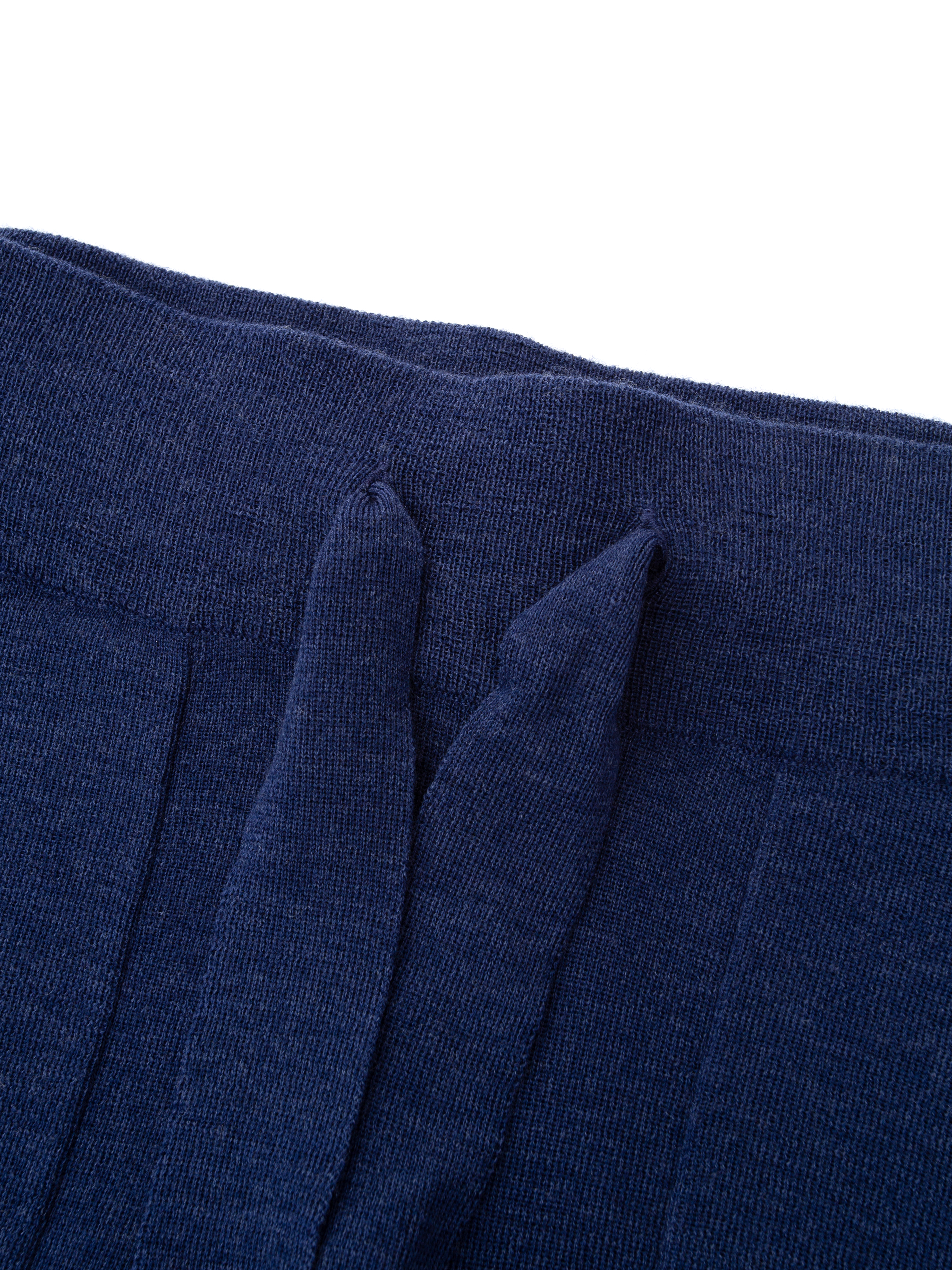 Justatinden Knitted Wool Pants Indigo Blue