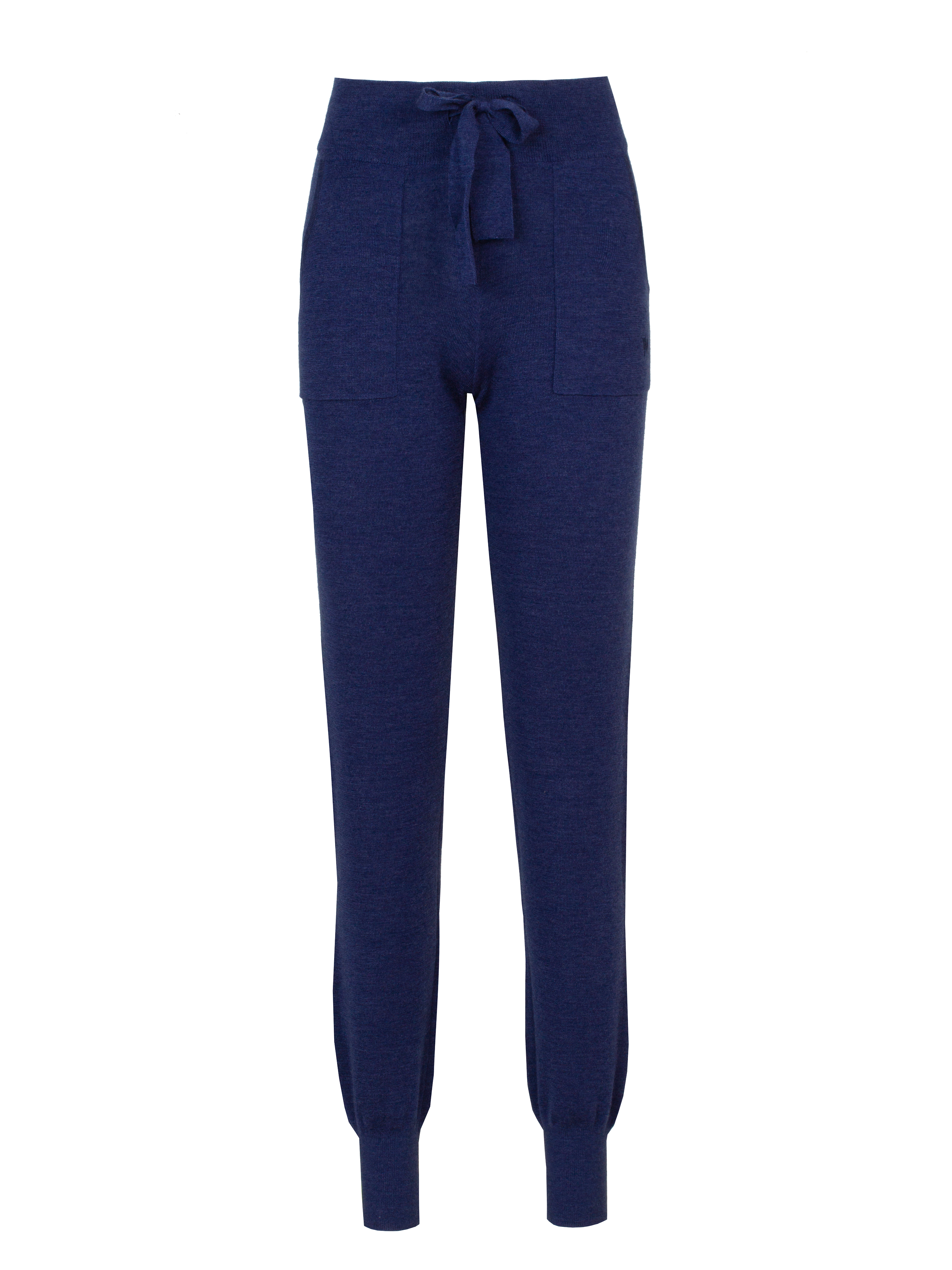 Justatinden Knitted Wool Pants Indigo Blue