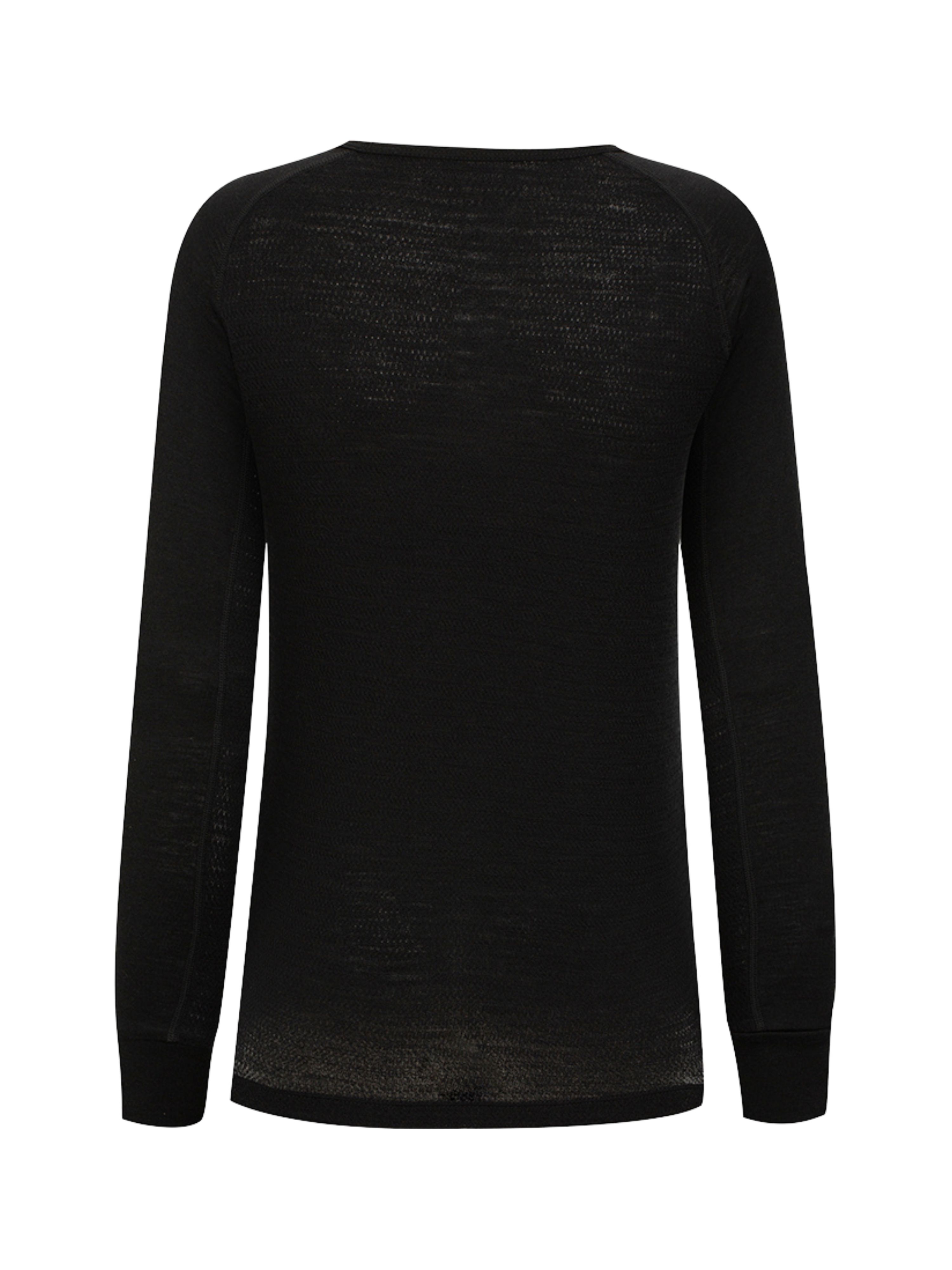 Rena Merino Base Layer Crew Top Black