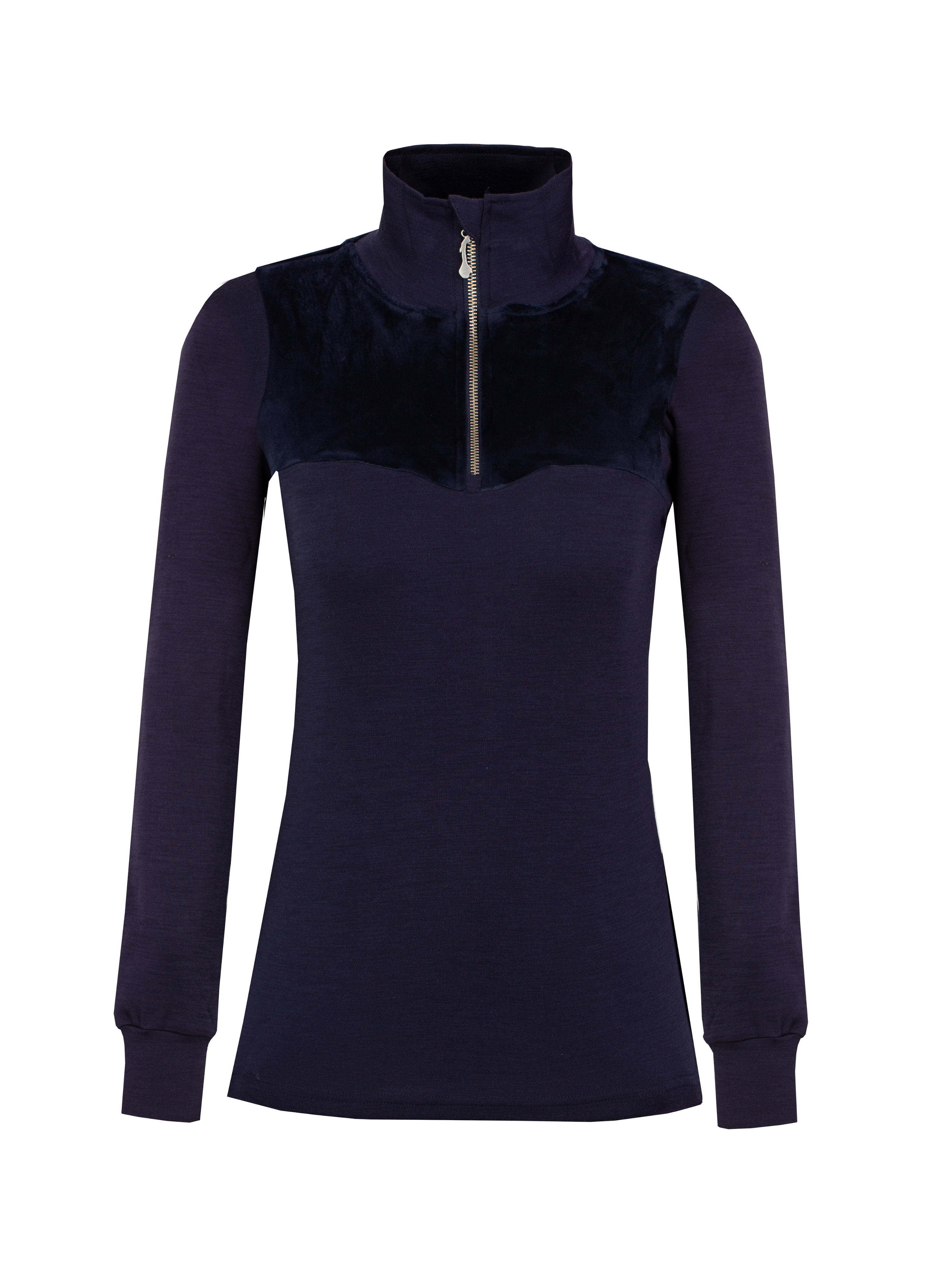Sirdal Merino Half-zip Blue Ink