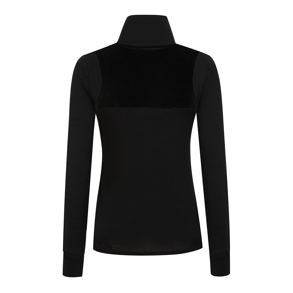 Sirdal Merino Half-zip Pure Black