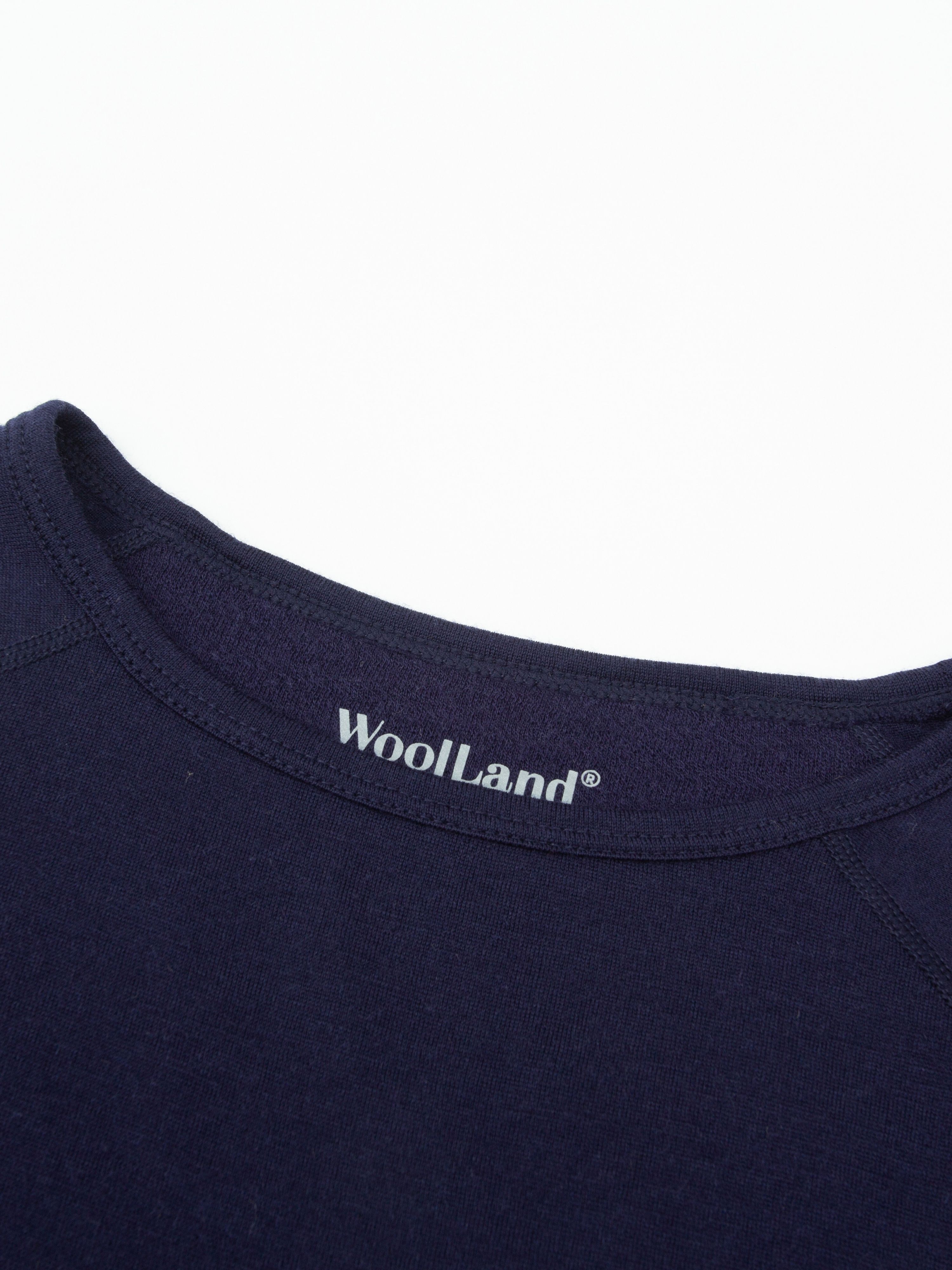 Rena Merino Base Layer Crew Top  Blue