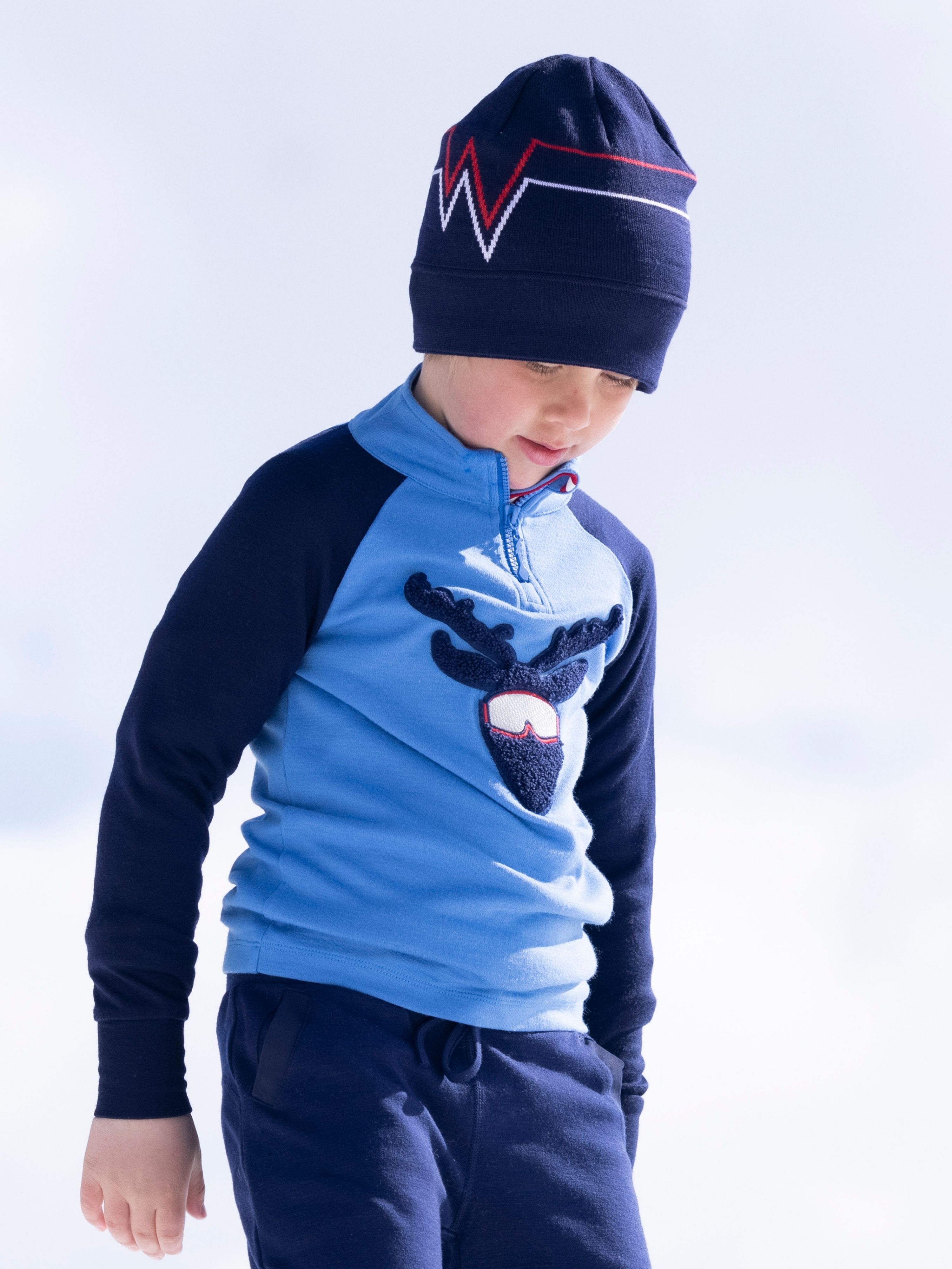 Hallingskarvet Knitted Wool Hat Blue Ink