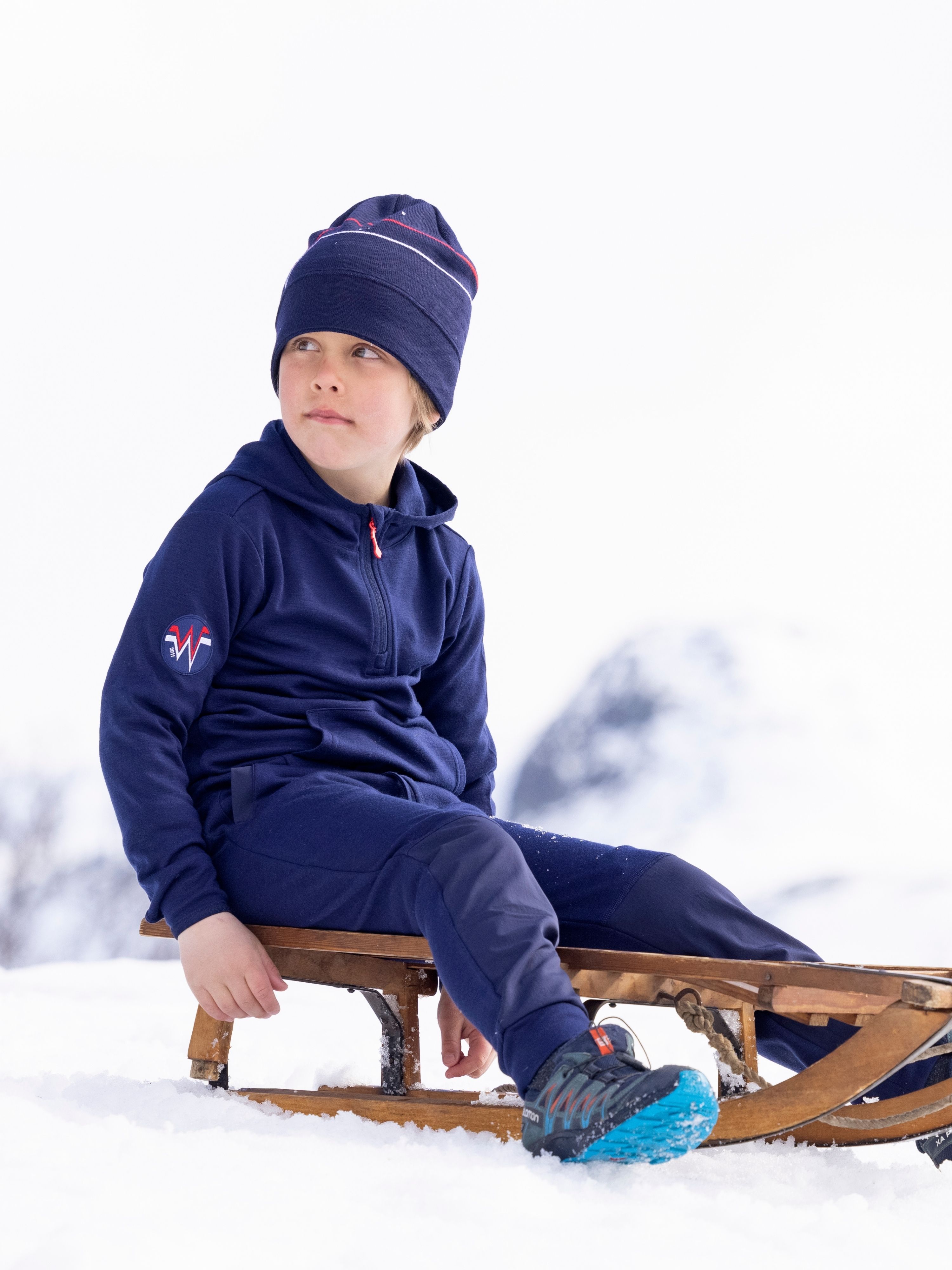 Hallingskarvet Knitted Wool Hat Blue Ink