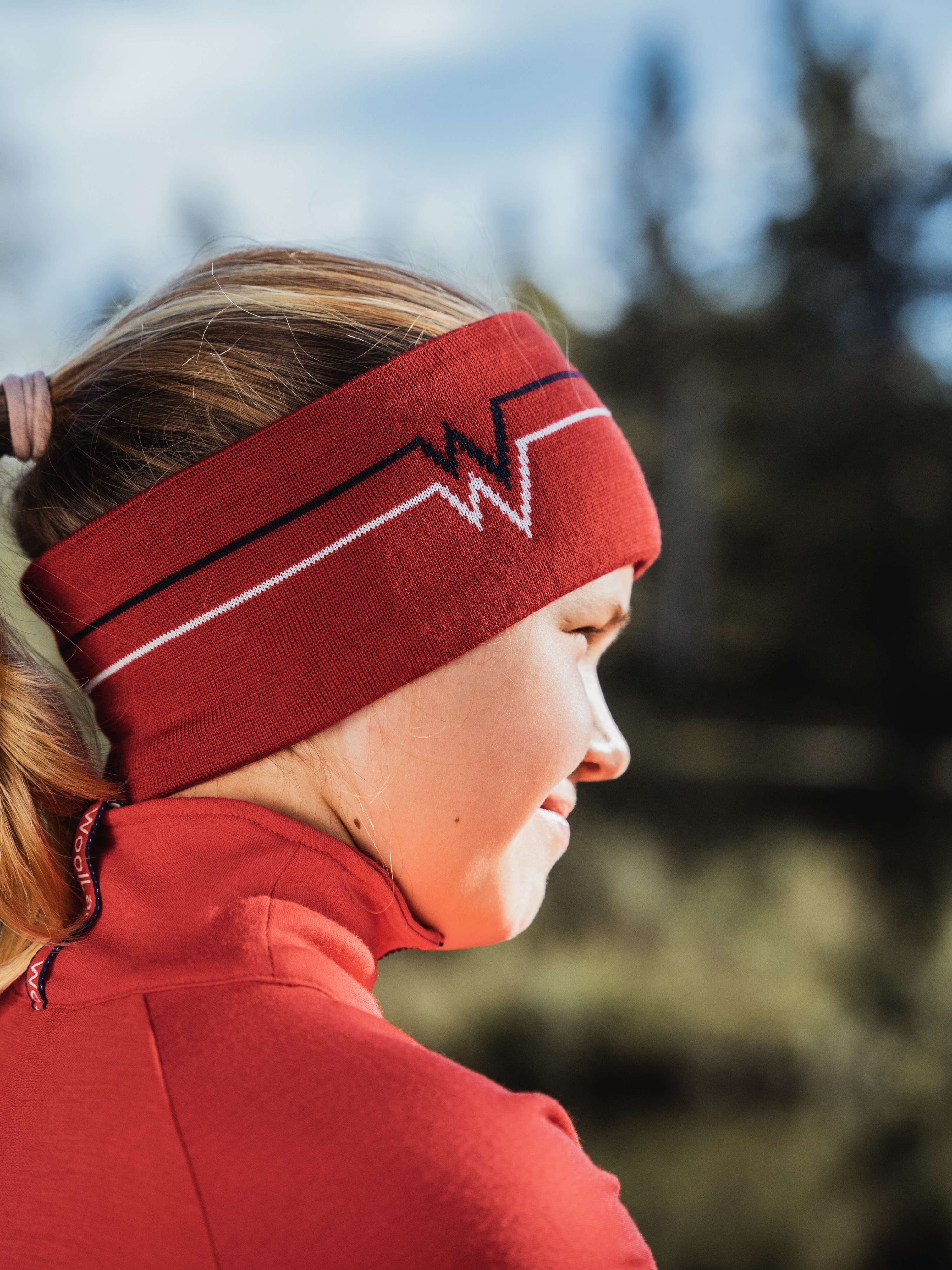 Juvass Knitted Headband Red