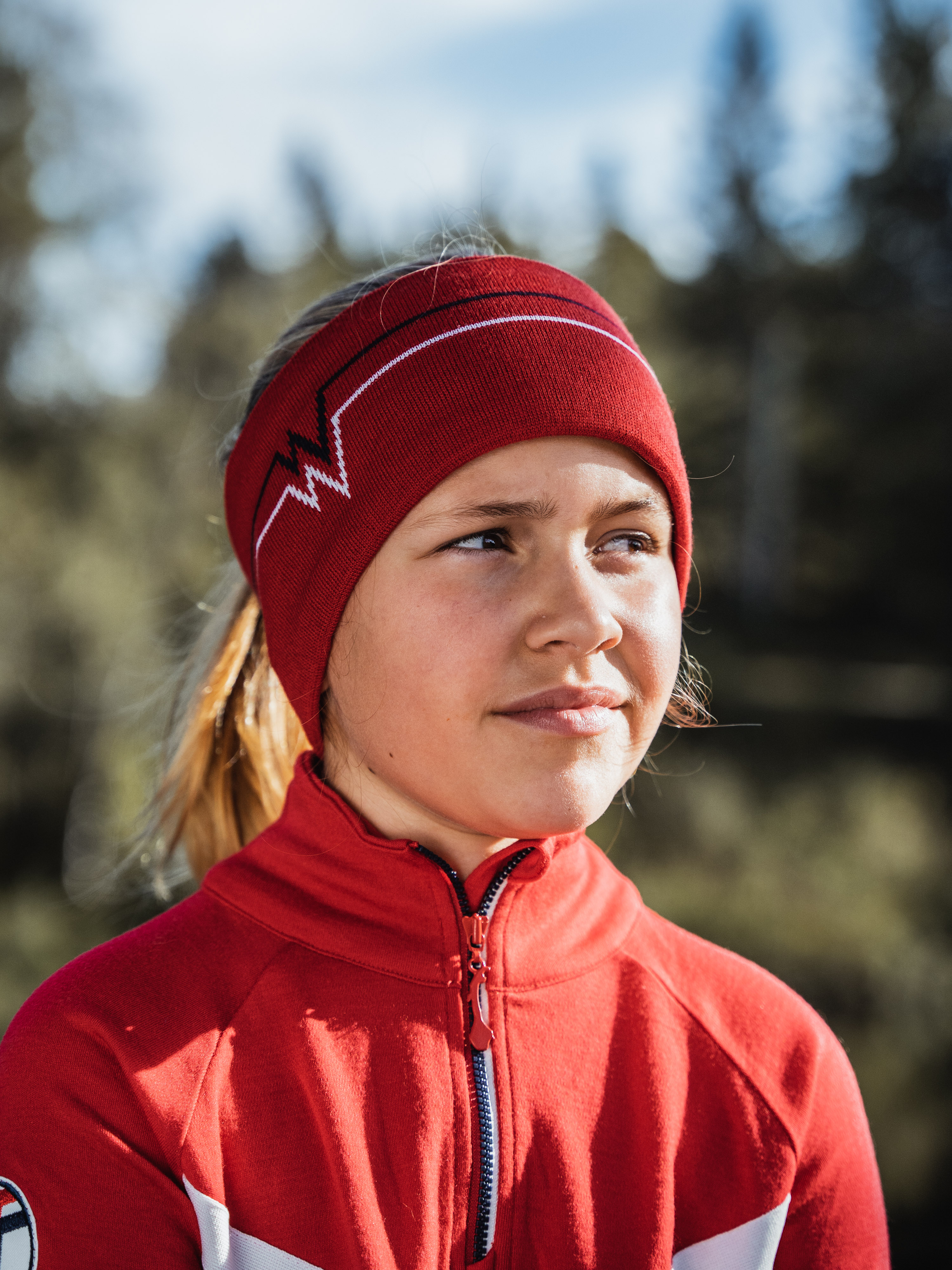 Juvass Knitted Headband Red