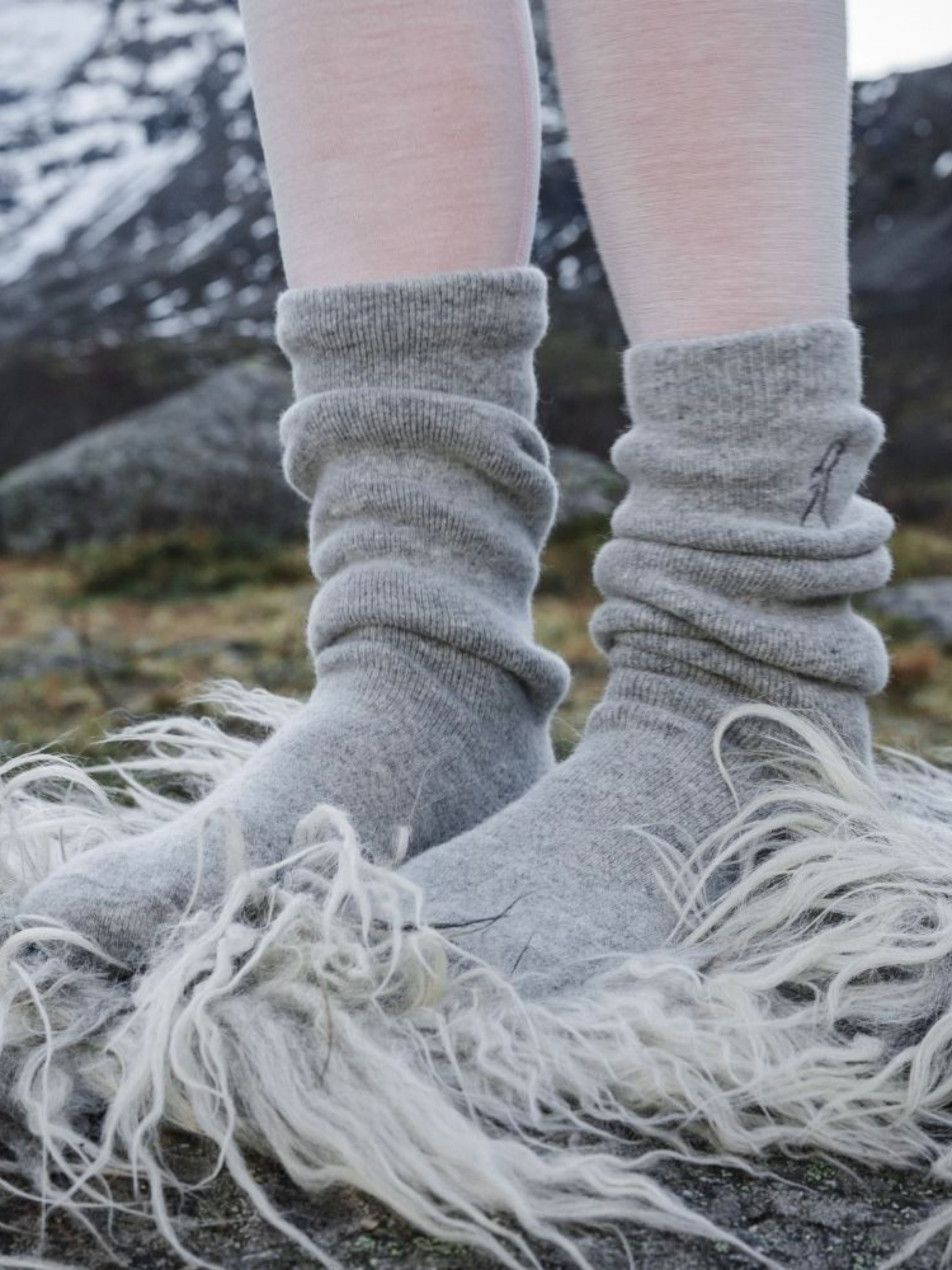 Uvdal High Wool Socks Grey Melange