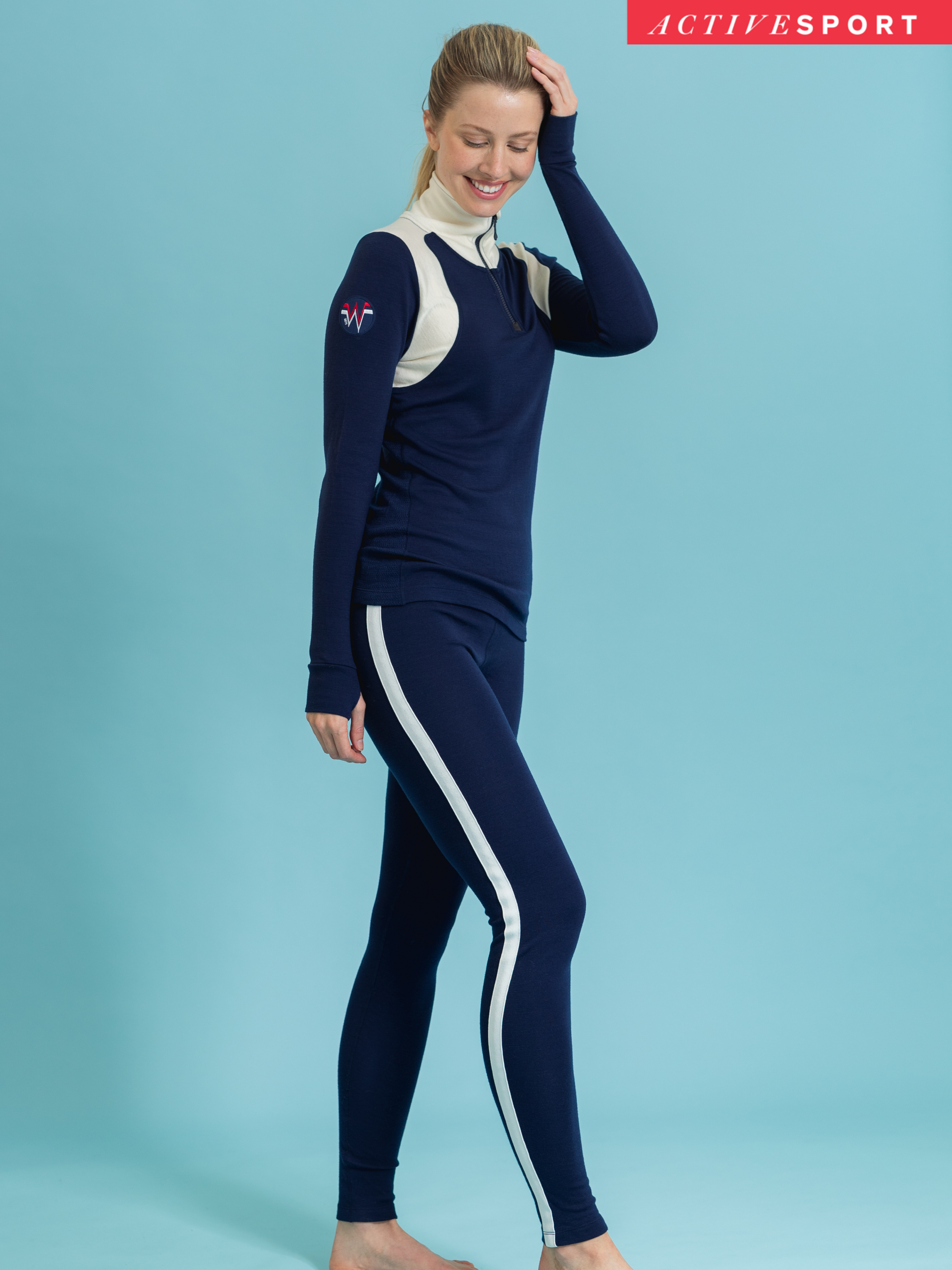 Tyin Merino Tights Blue Ink