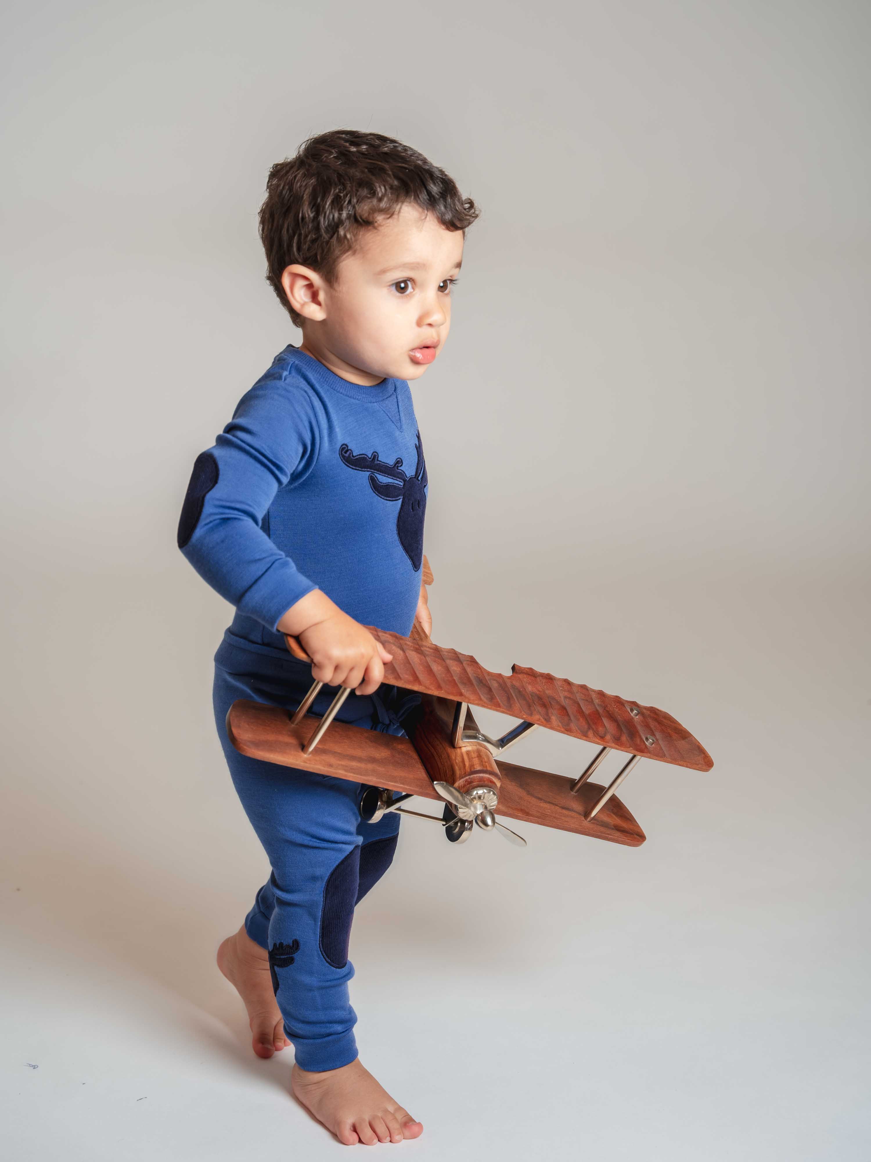 Bergen Merino Trousers With Moose Blue Eyes