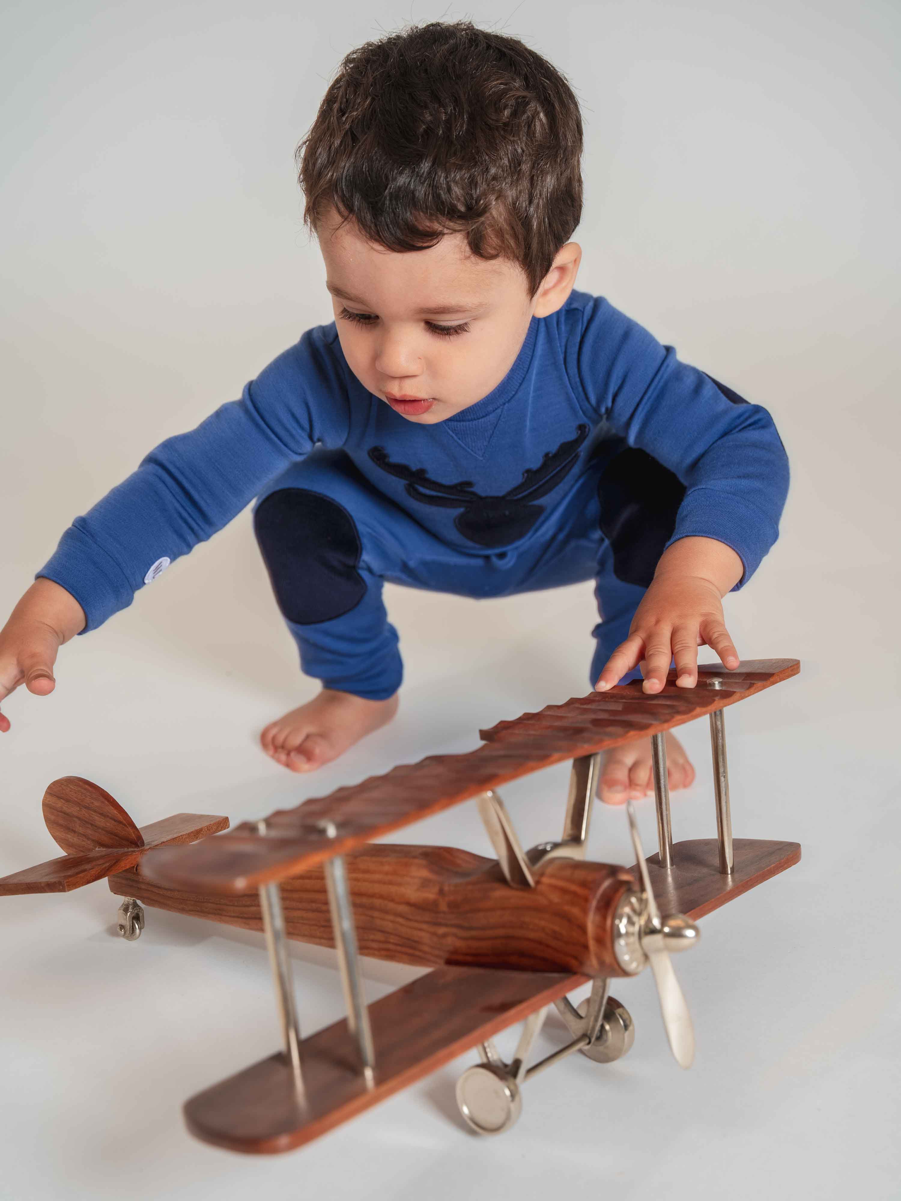 Bergen Merino Bodysuit With Moose Blue Eyes