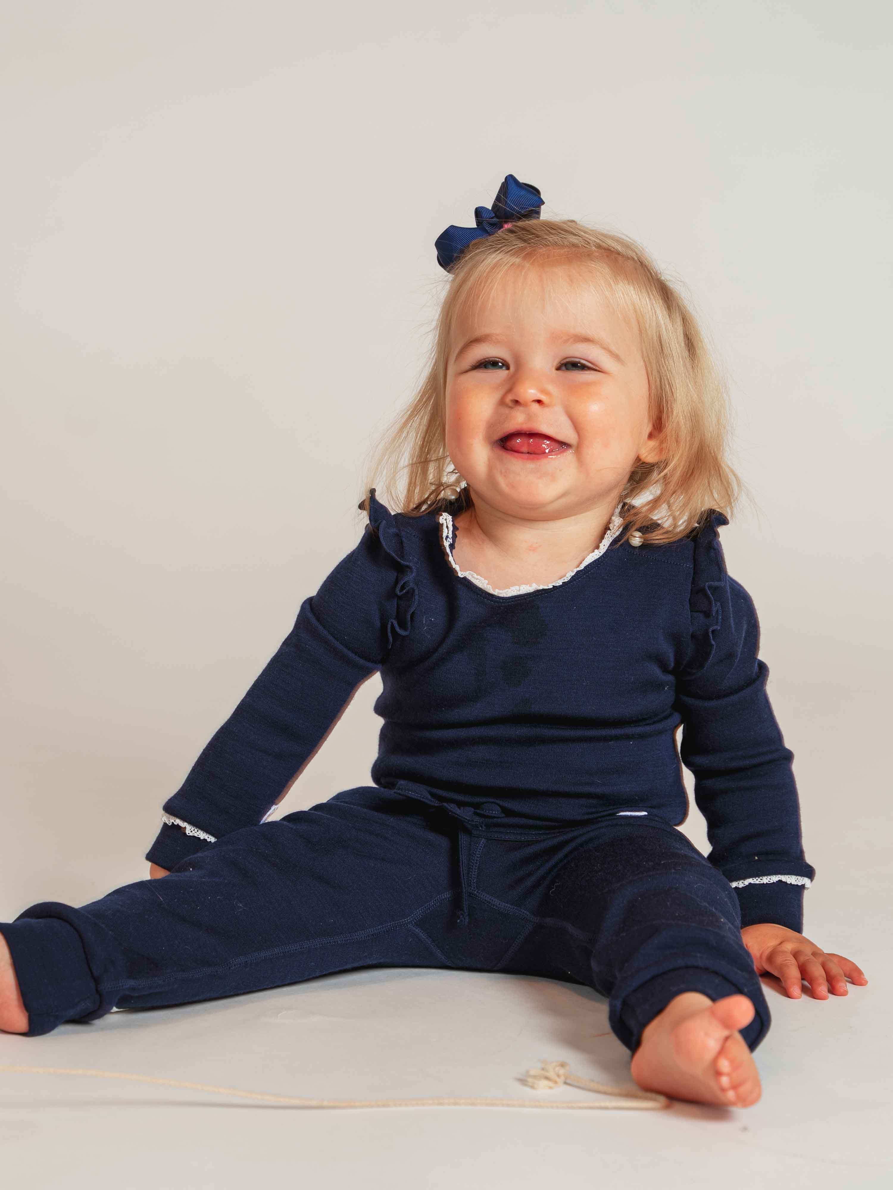 Bergen baby girl pants Blue Ink