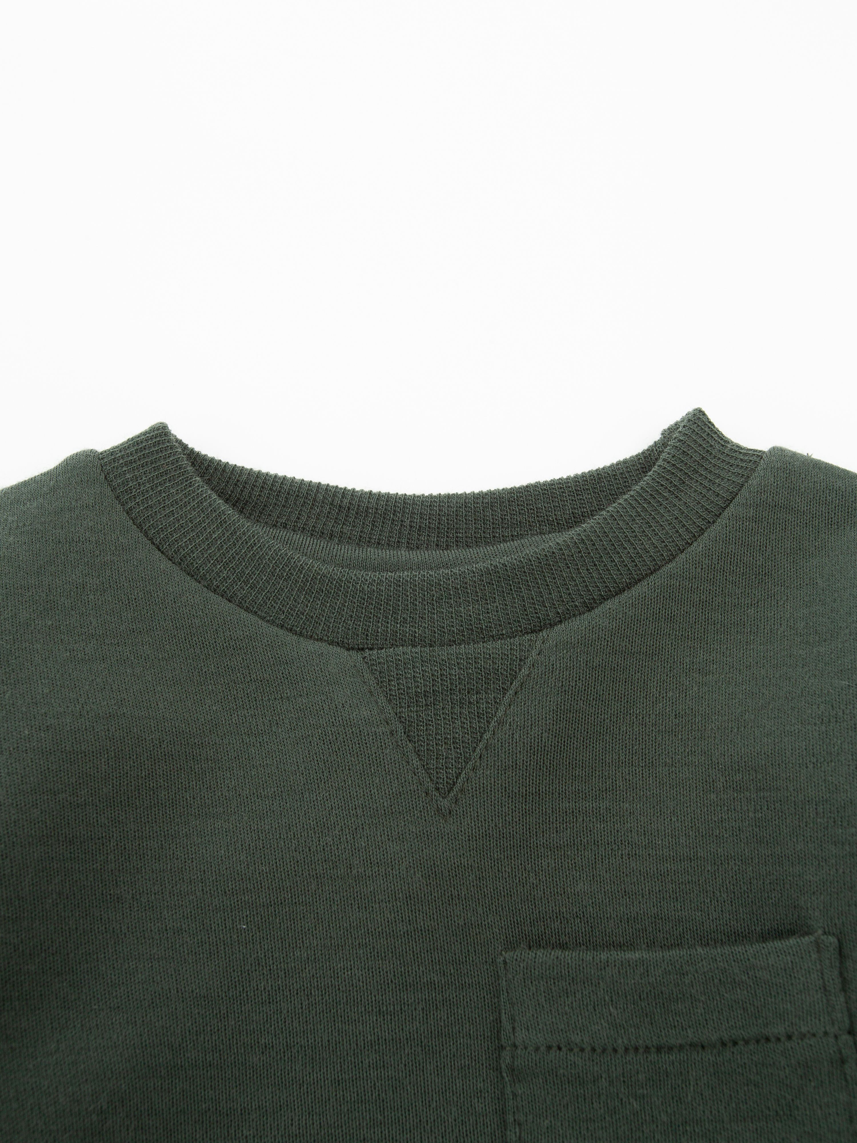 Bergen Merino Bodysuit With Moose Green