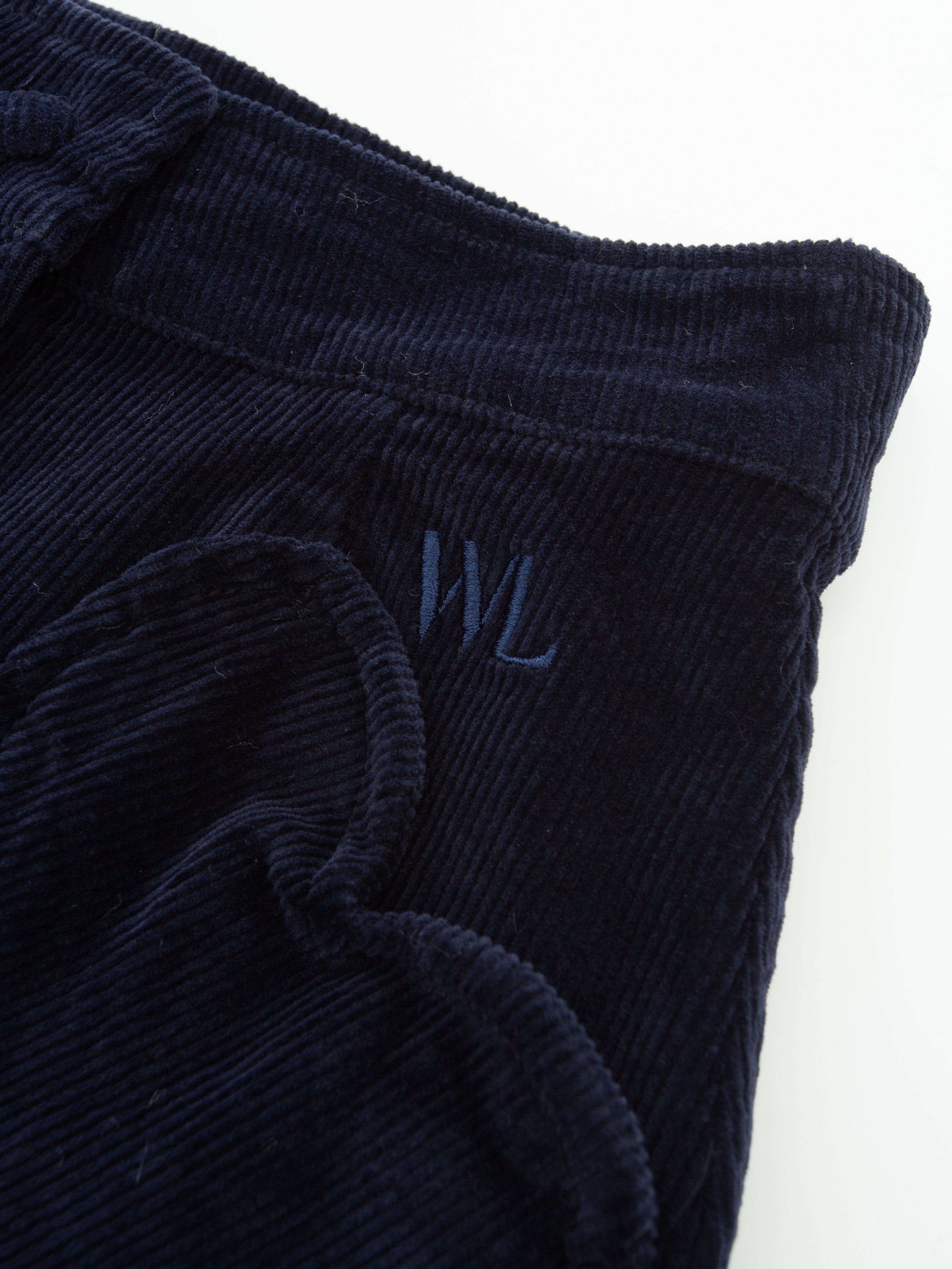 Molde Cord Skirt Blue Ink