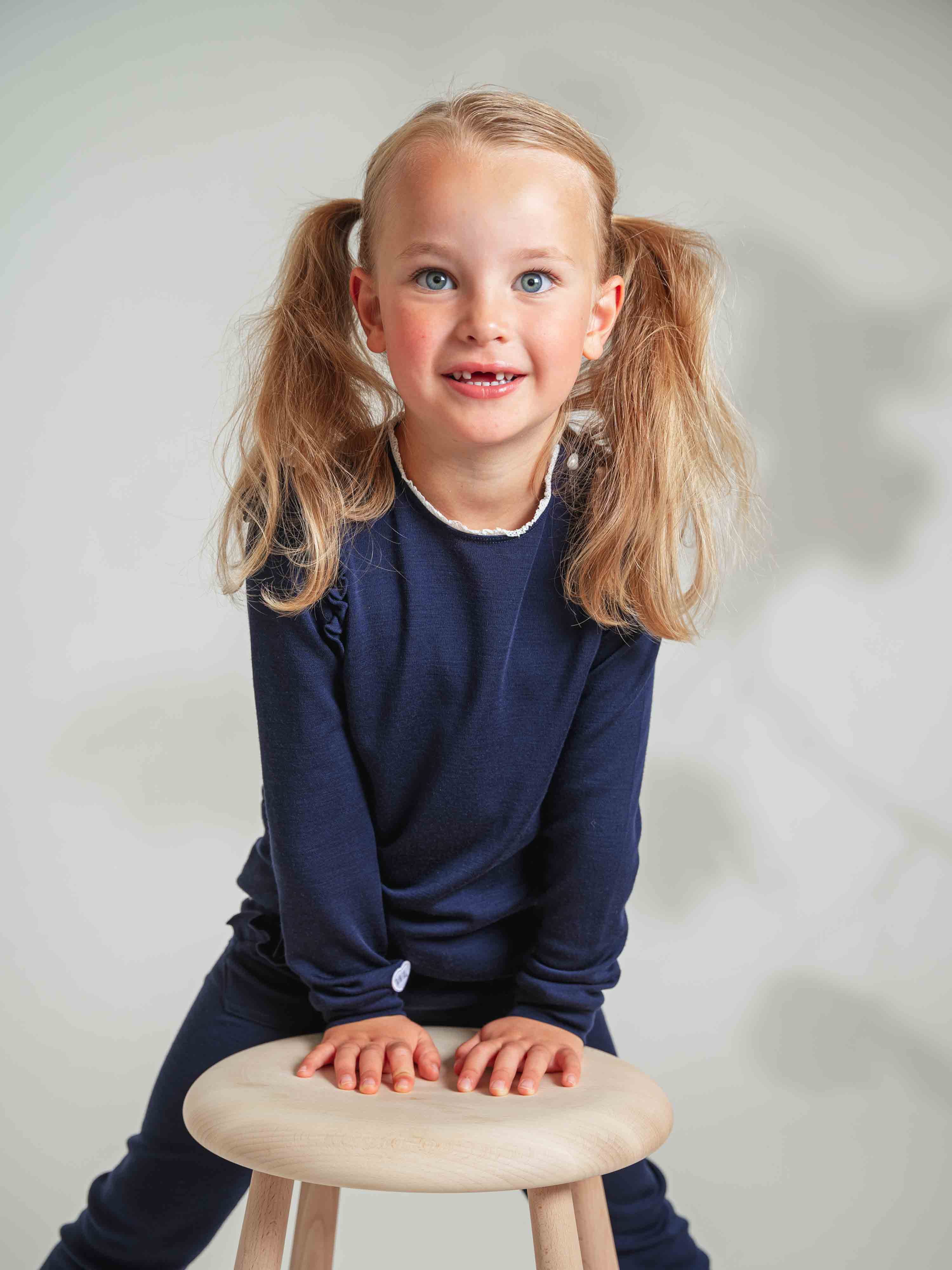 Bergen Merino Top  Blue