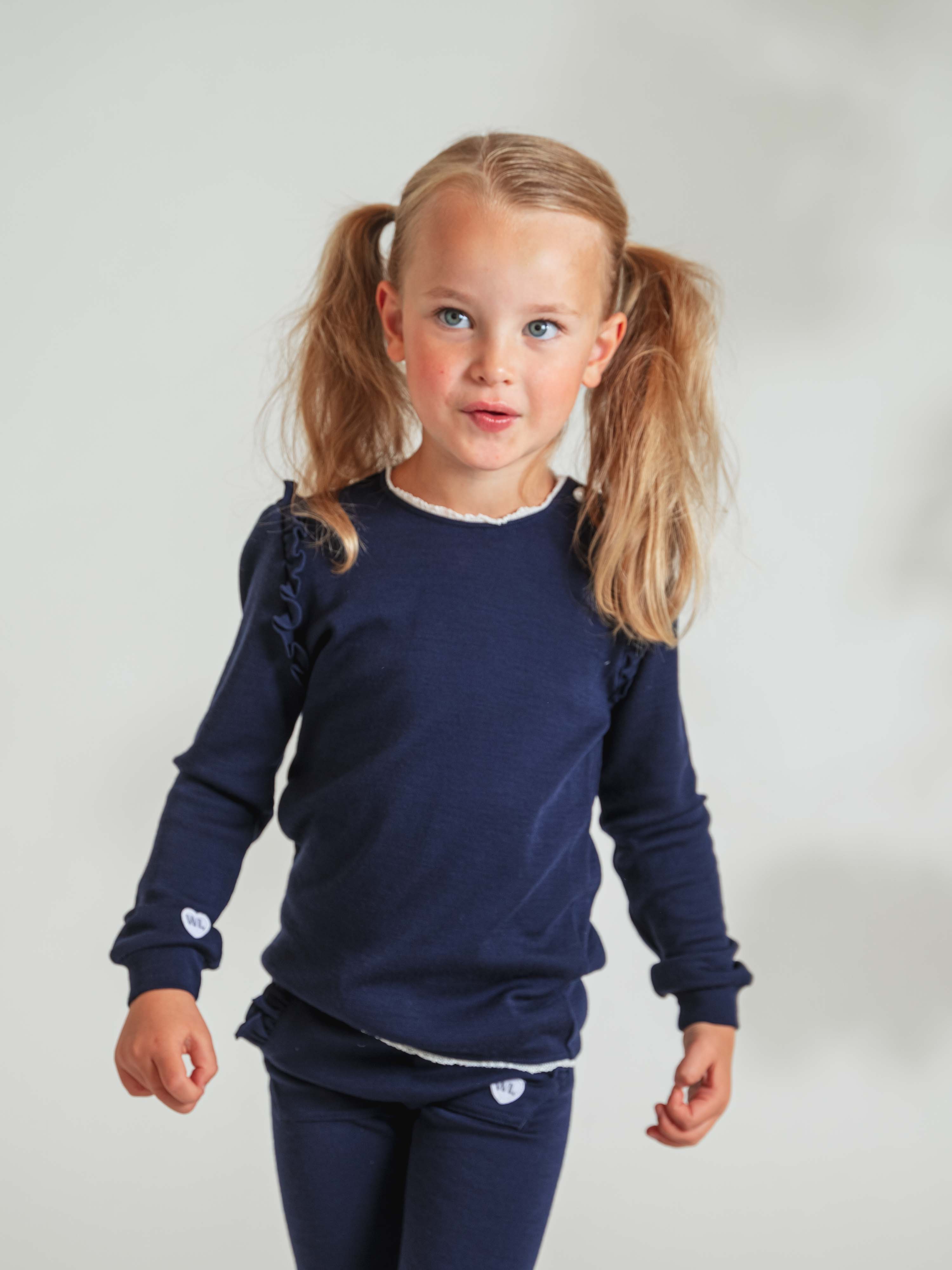 Bergen Merino Top  Blue