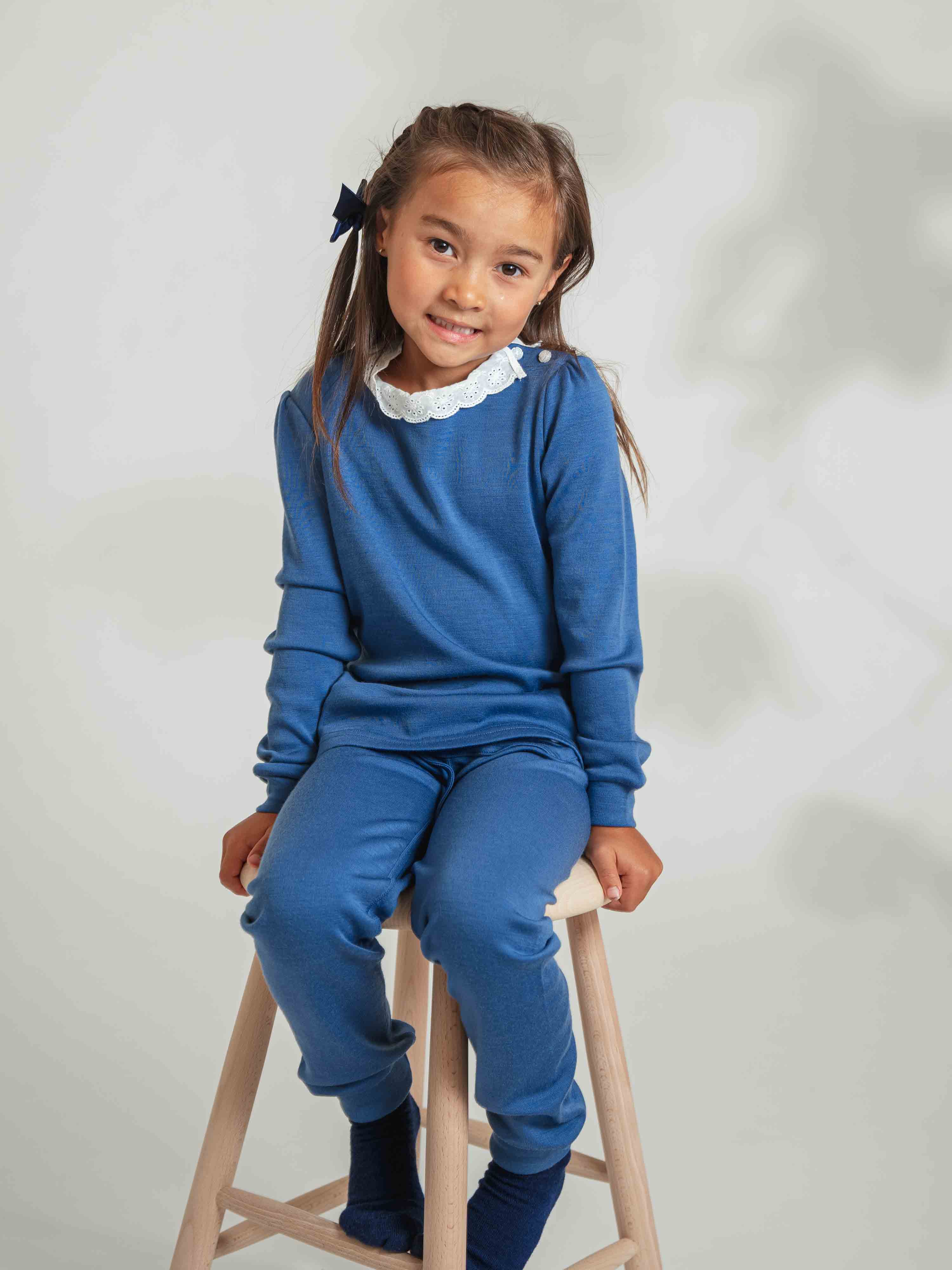 Bergen Merino Top  Blue Eyes