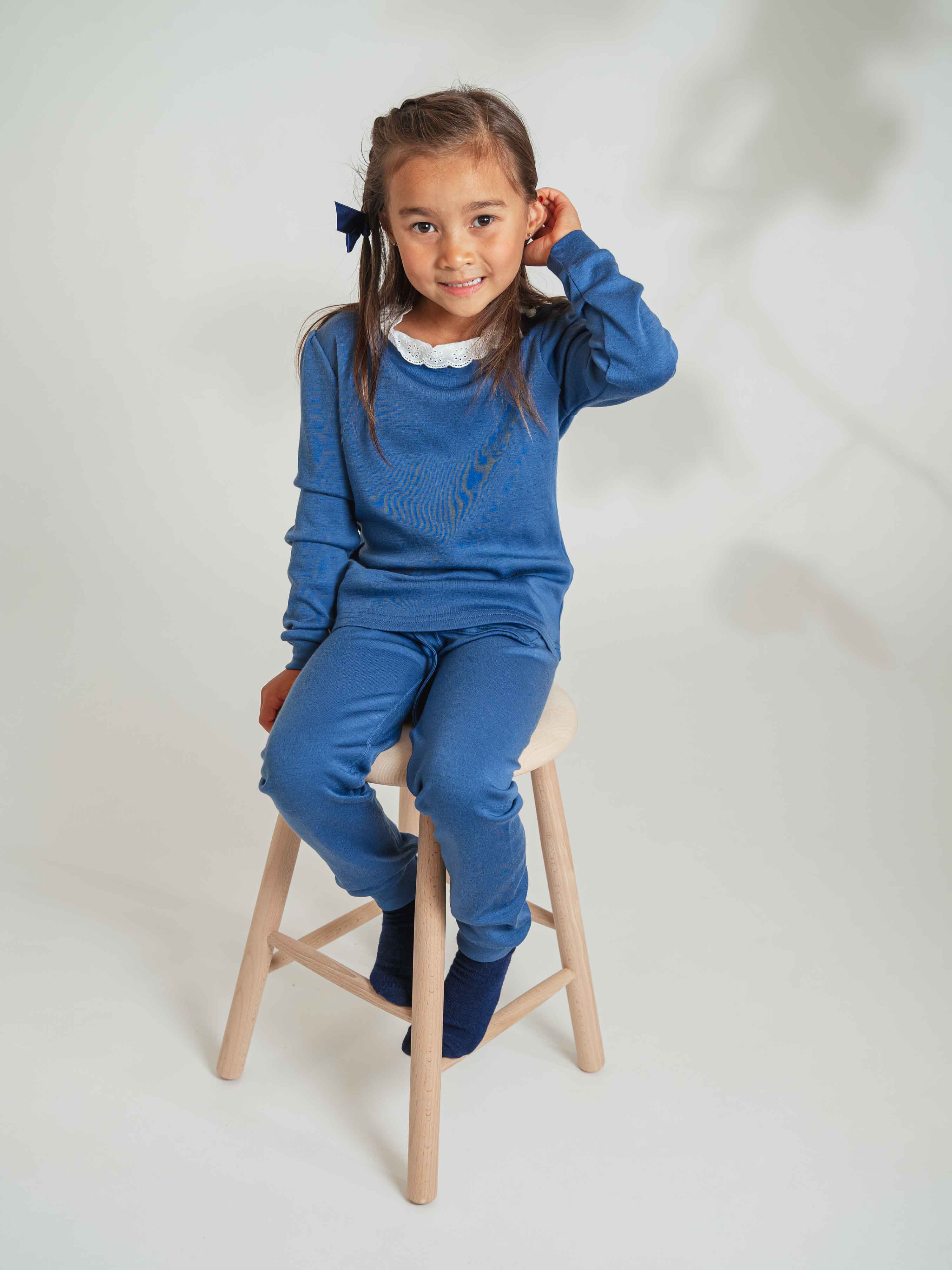 Bergen Merino Top  Blue Eyes