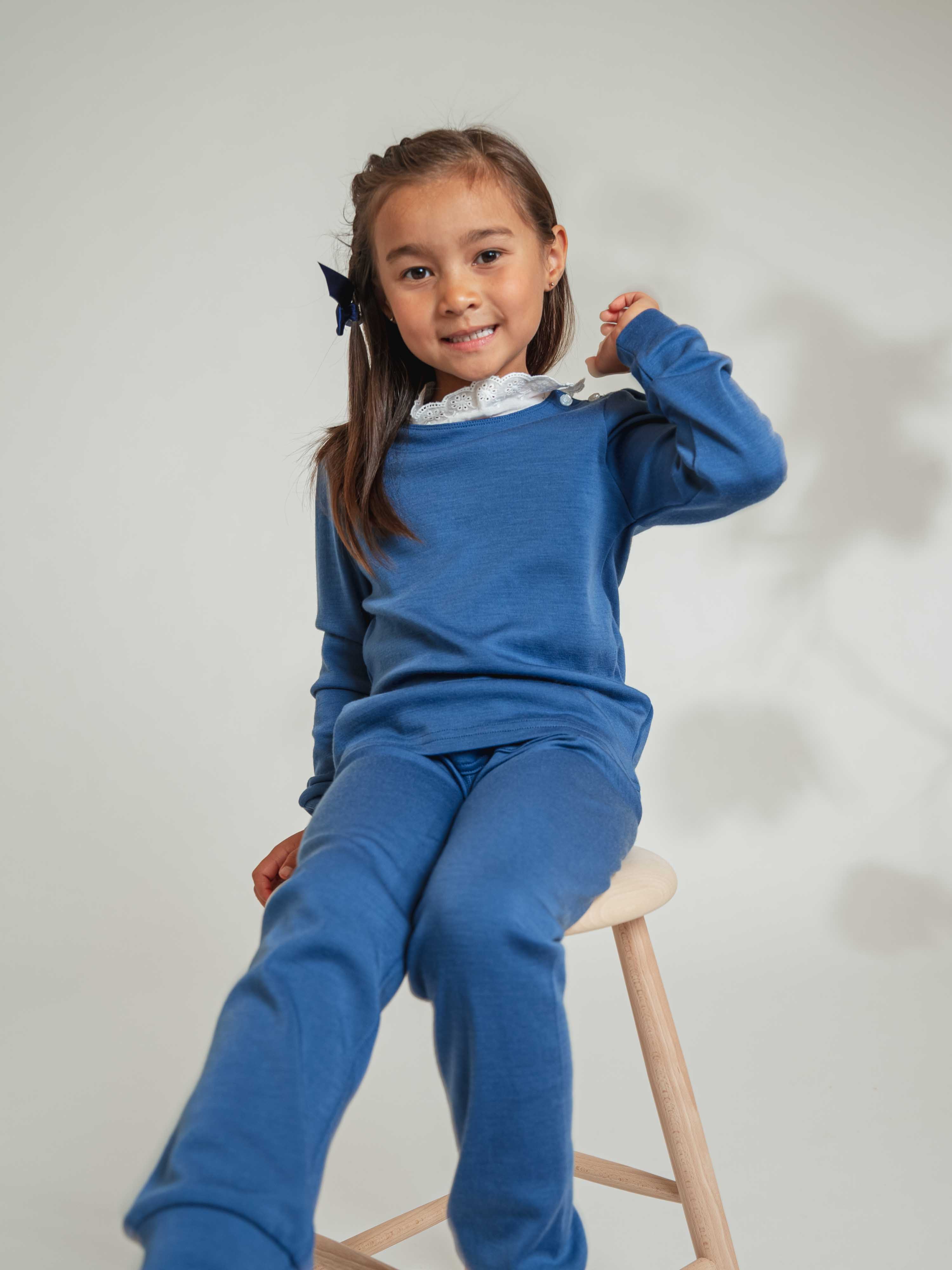 Bergen Merino Top  Blue Eyes