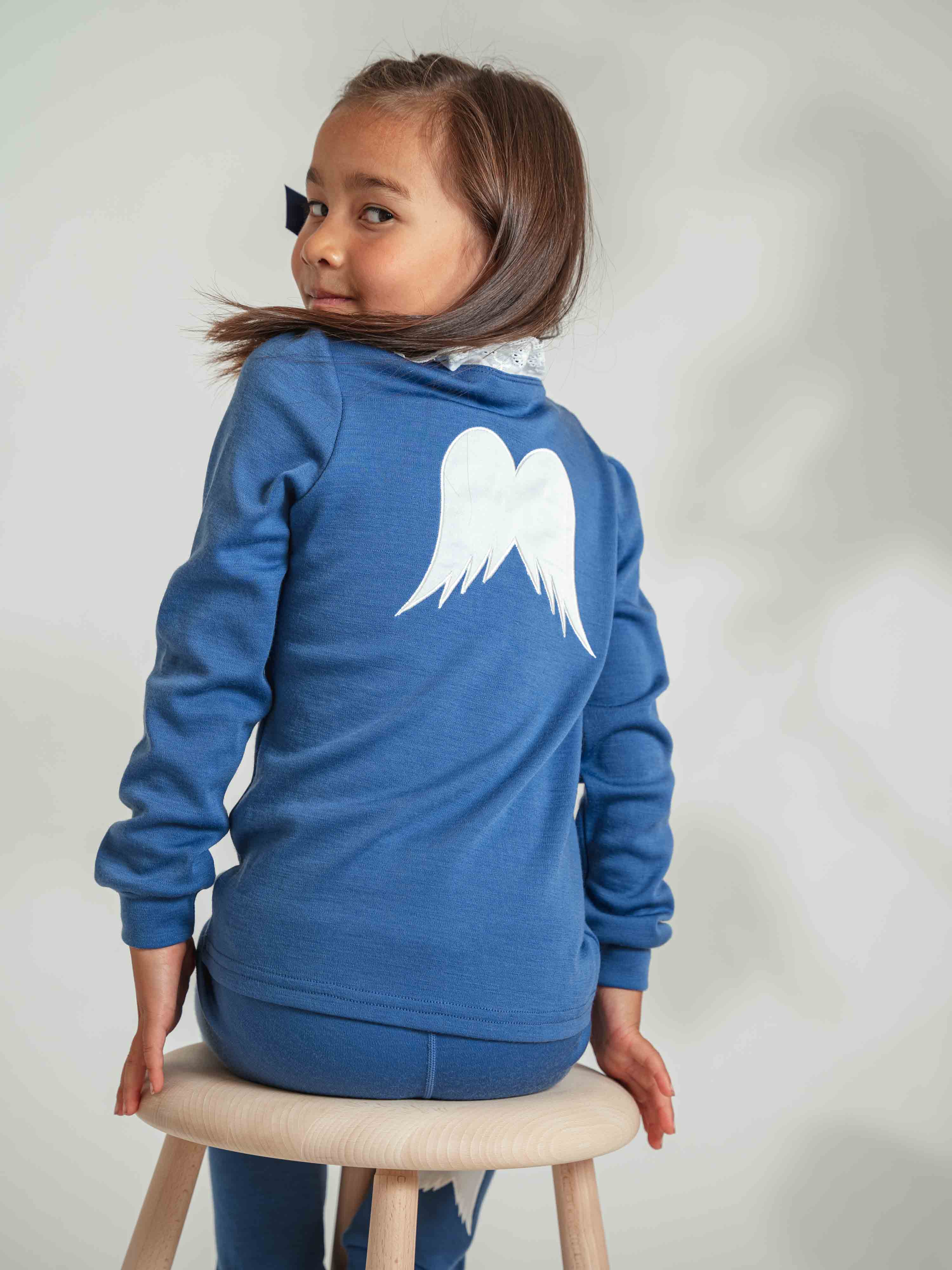 Bergen Merino Top  Blue Eyes