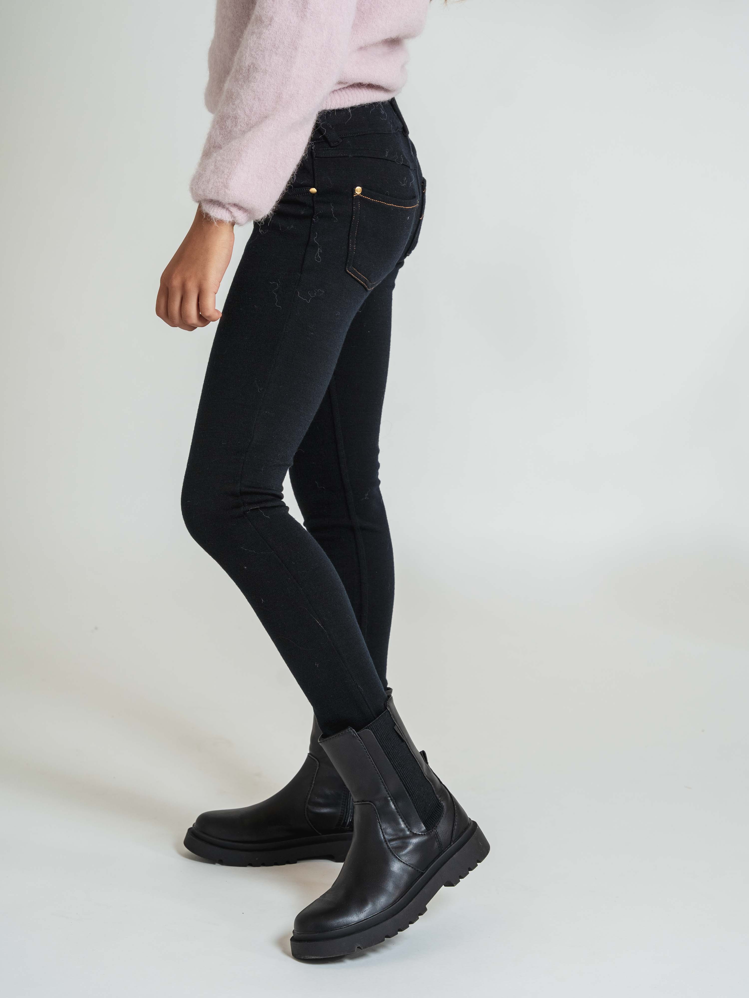 Svalbard Merino Jeans Slim Fit Pure Black