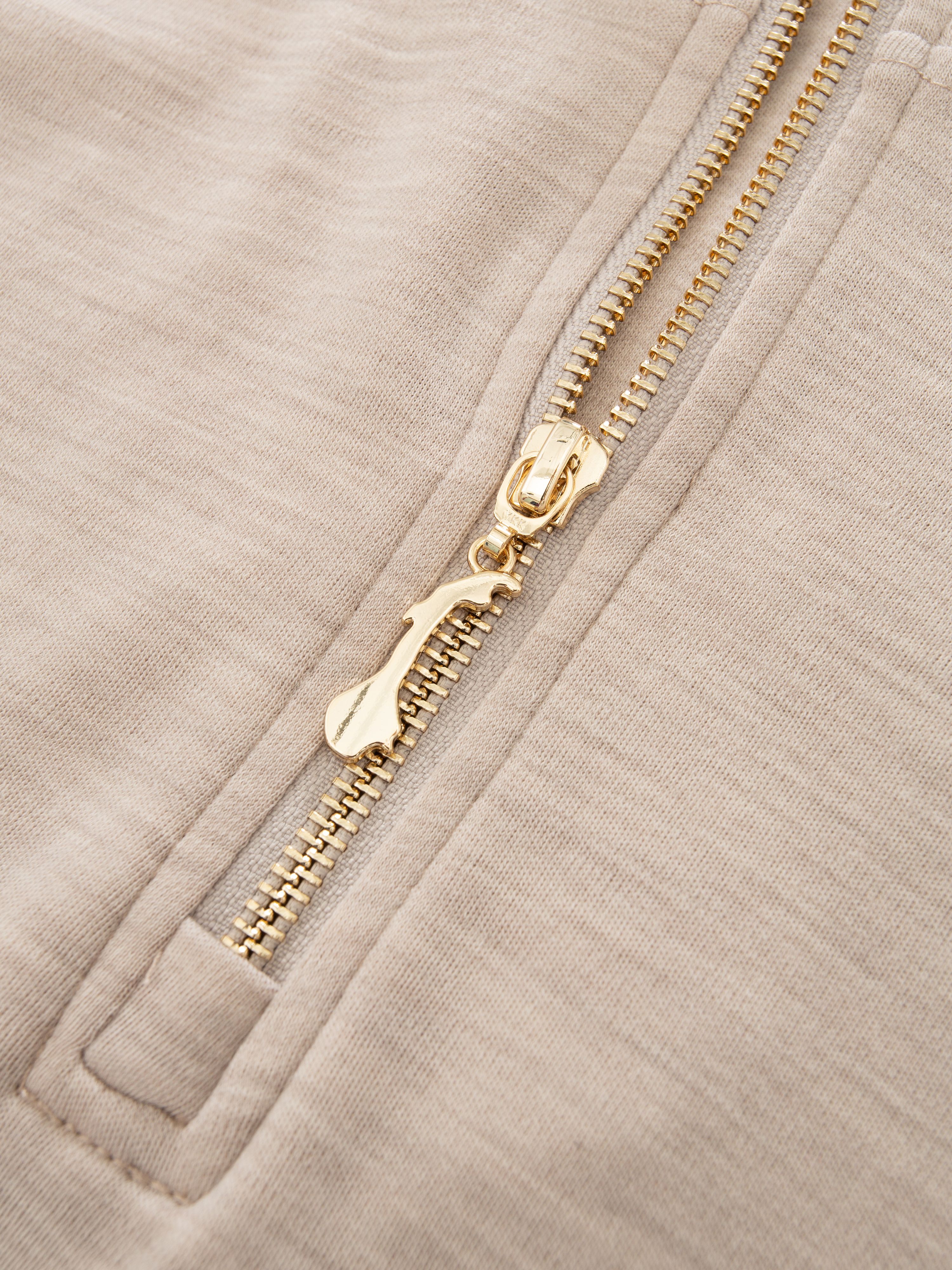 Beito Merino Half-zip Sweater Beige