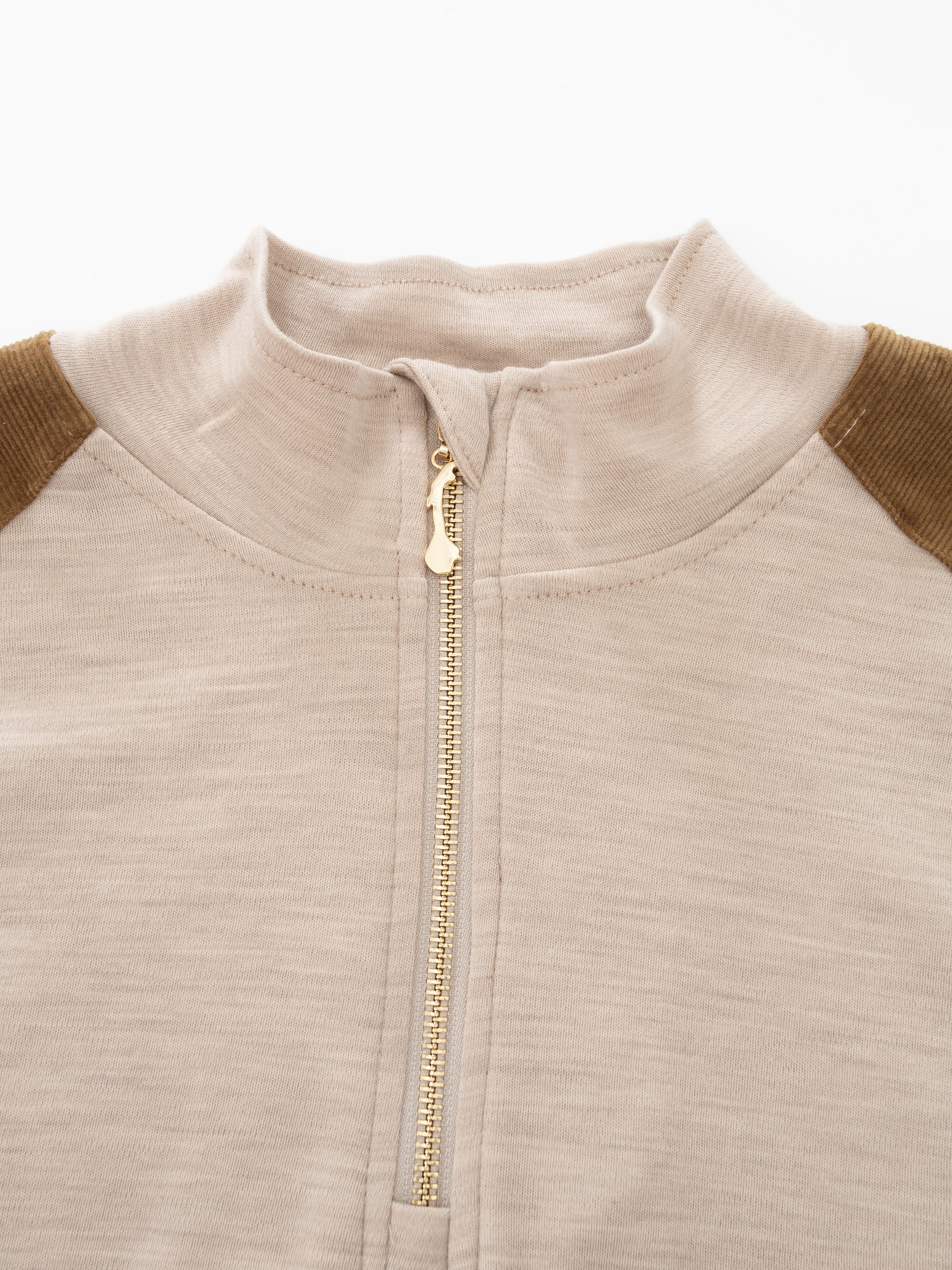 Beito Merino Half-zip Sweater Beige