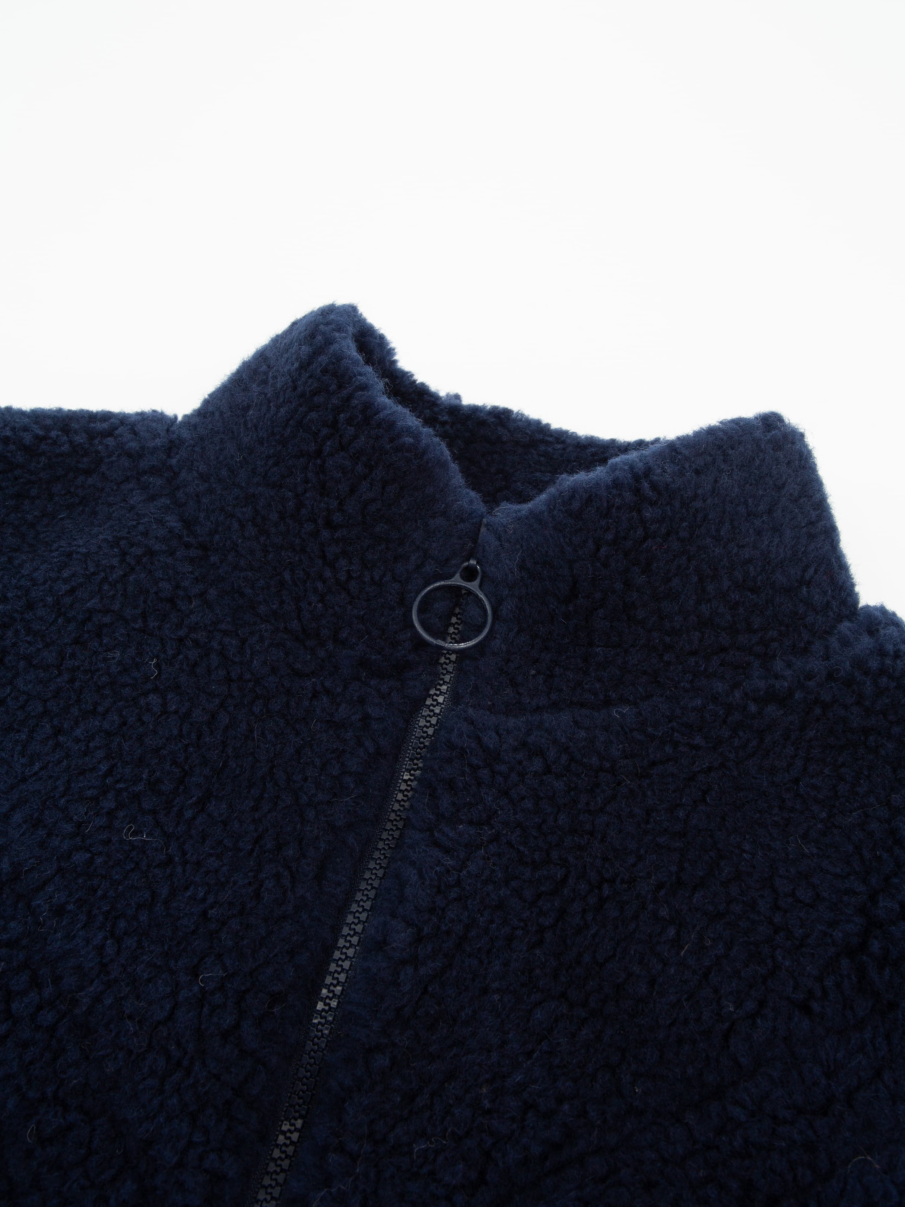 Vaset Wool Fleece Jacket Blue Ink