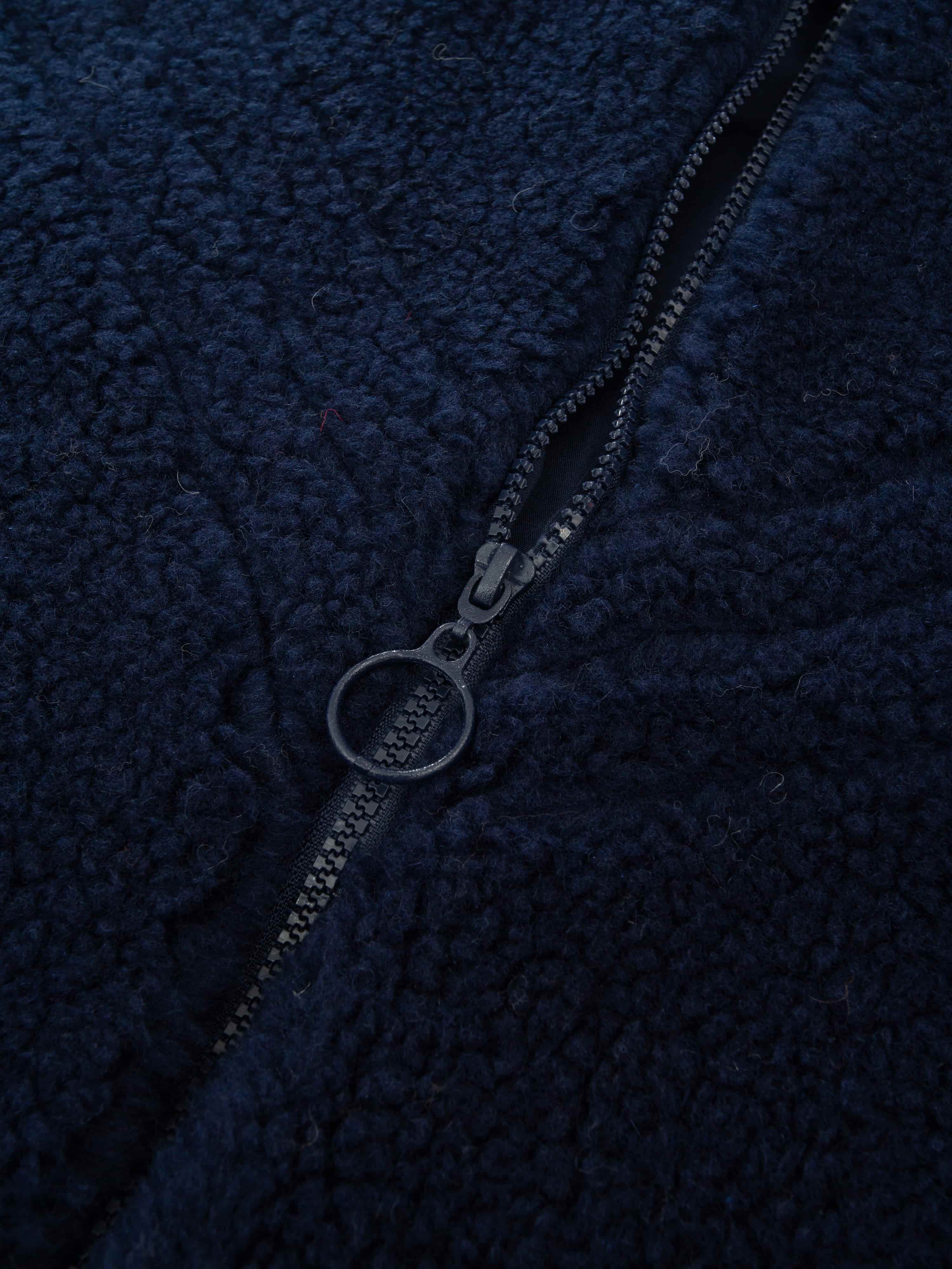 Vaset Wool Fleece Jacket Blue Ink