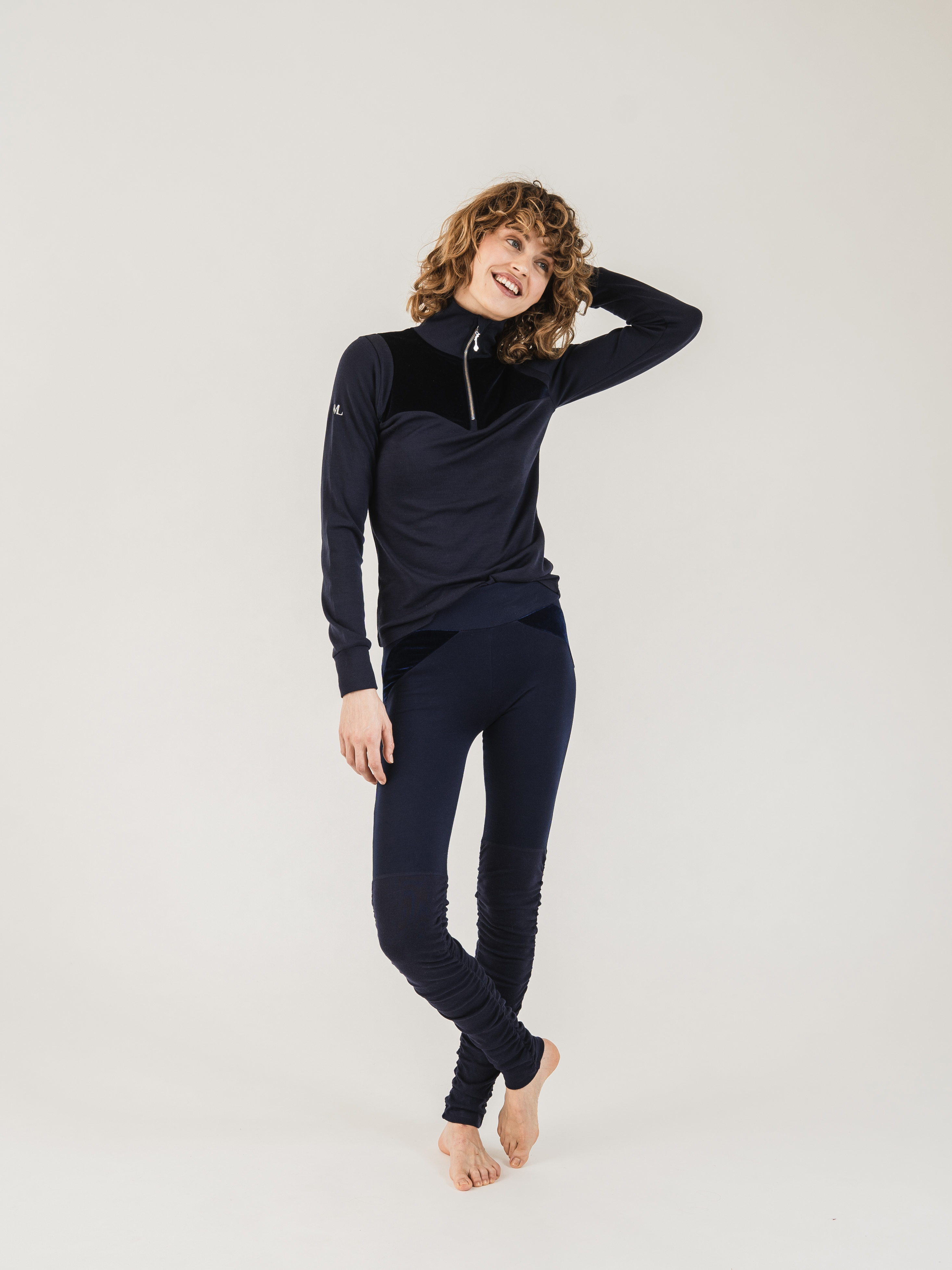 Sirdal Merino Tights  Blue Ink