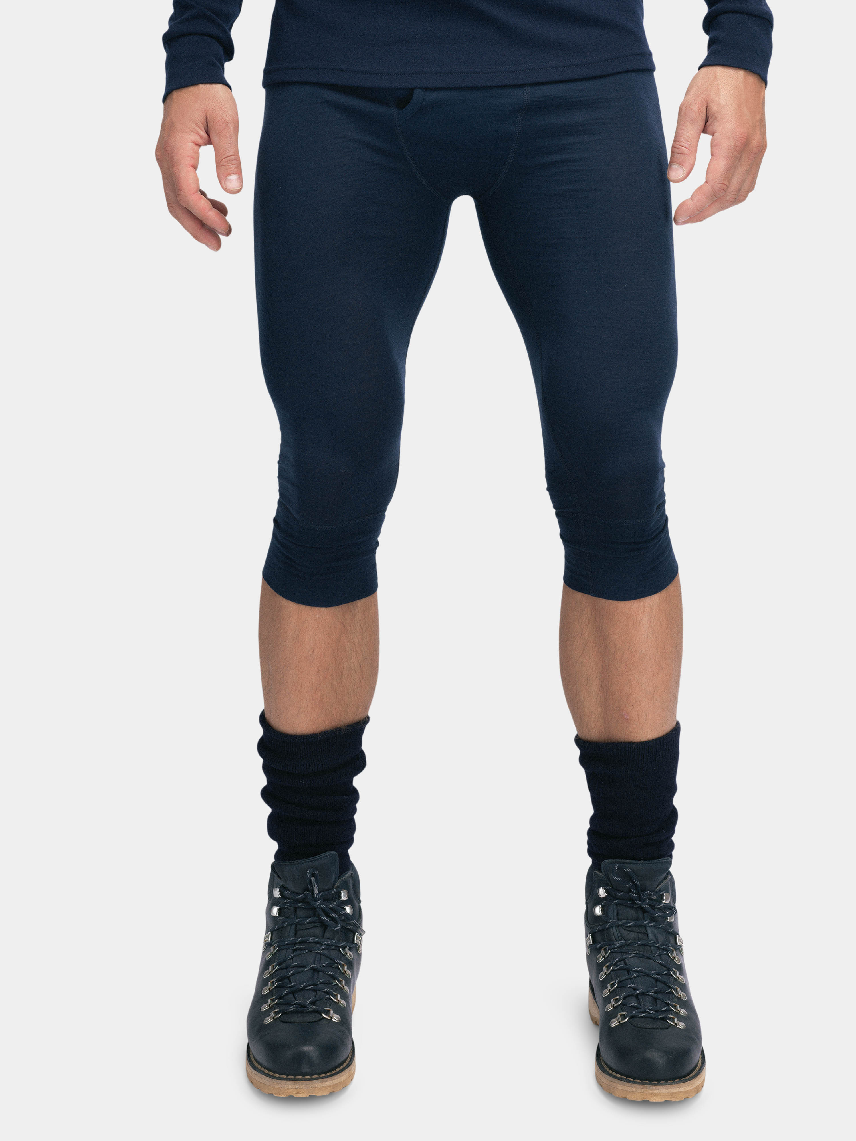 Rena Merino Base Layer 3/4 Bottoms Blue