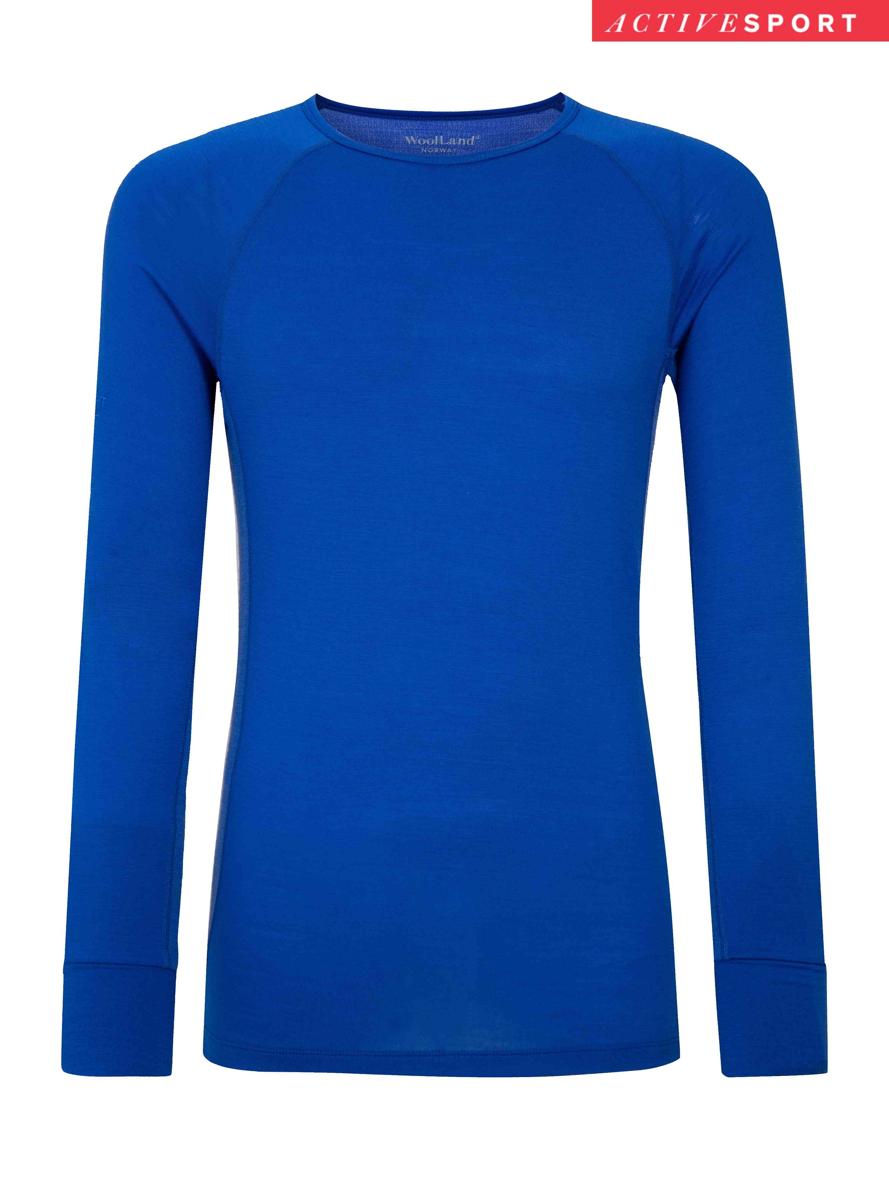 Rena Merino Base Layer Crew Top  Dazzeling Blue