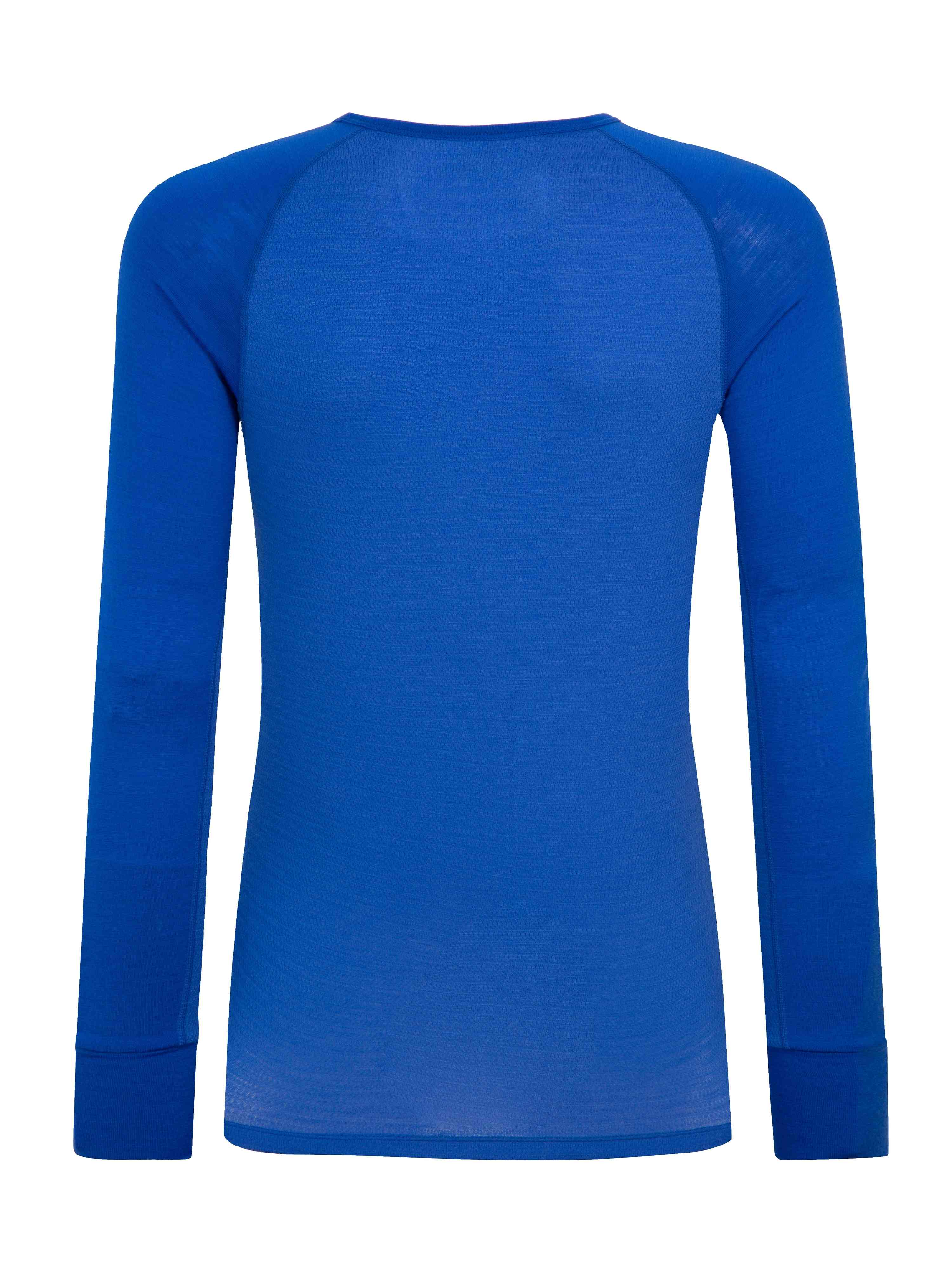 Rena Merino Base Layer Crew Top  Dazzeling Blue