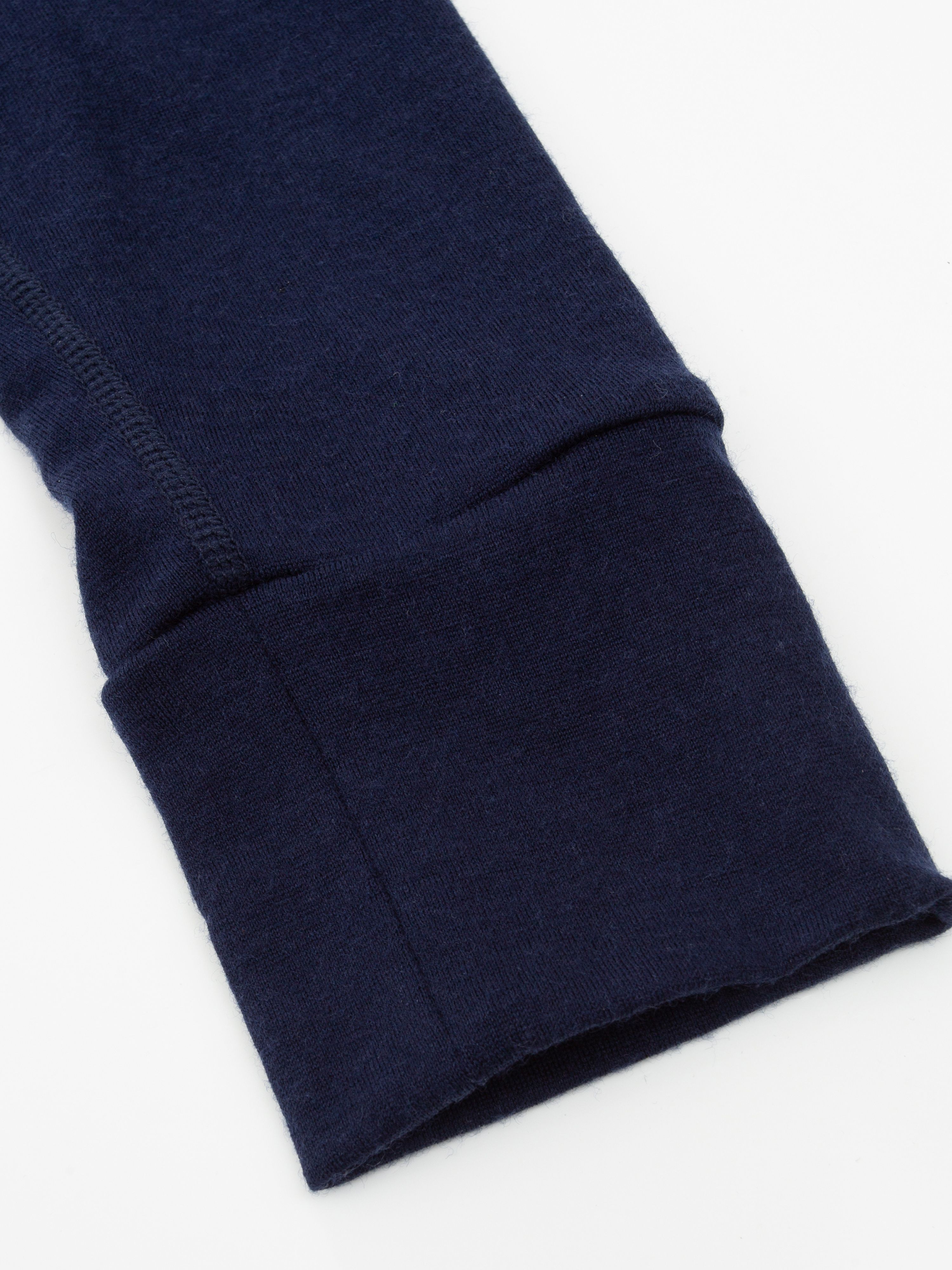 Rena Merino Half-zip Base Layer Top Blue Ink