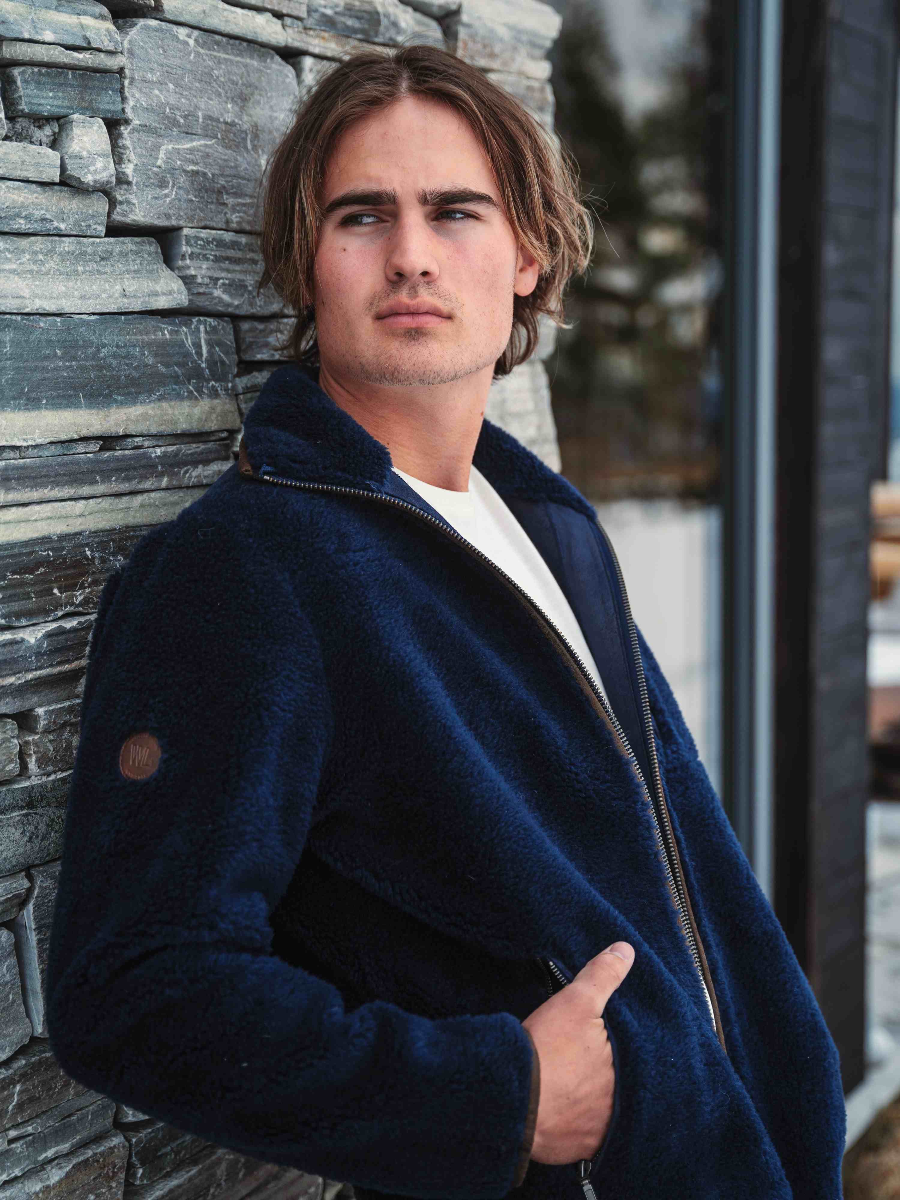 Verdens Ende Jacket In Lambswool Blue Ink - WoolLand