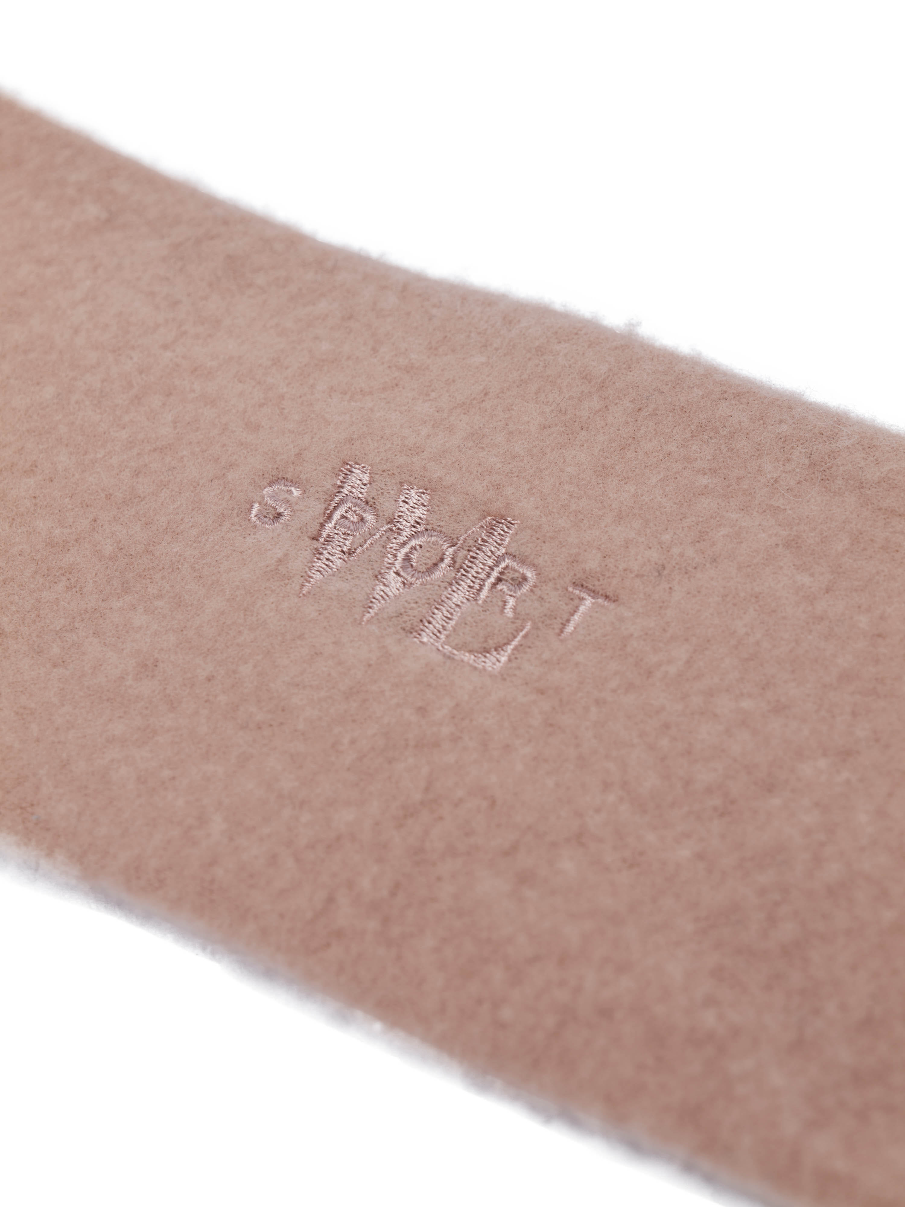 Norefjell Wool Fleece Headband Navy Dusty Rose