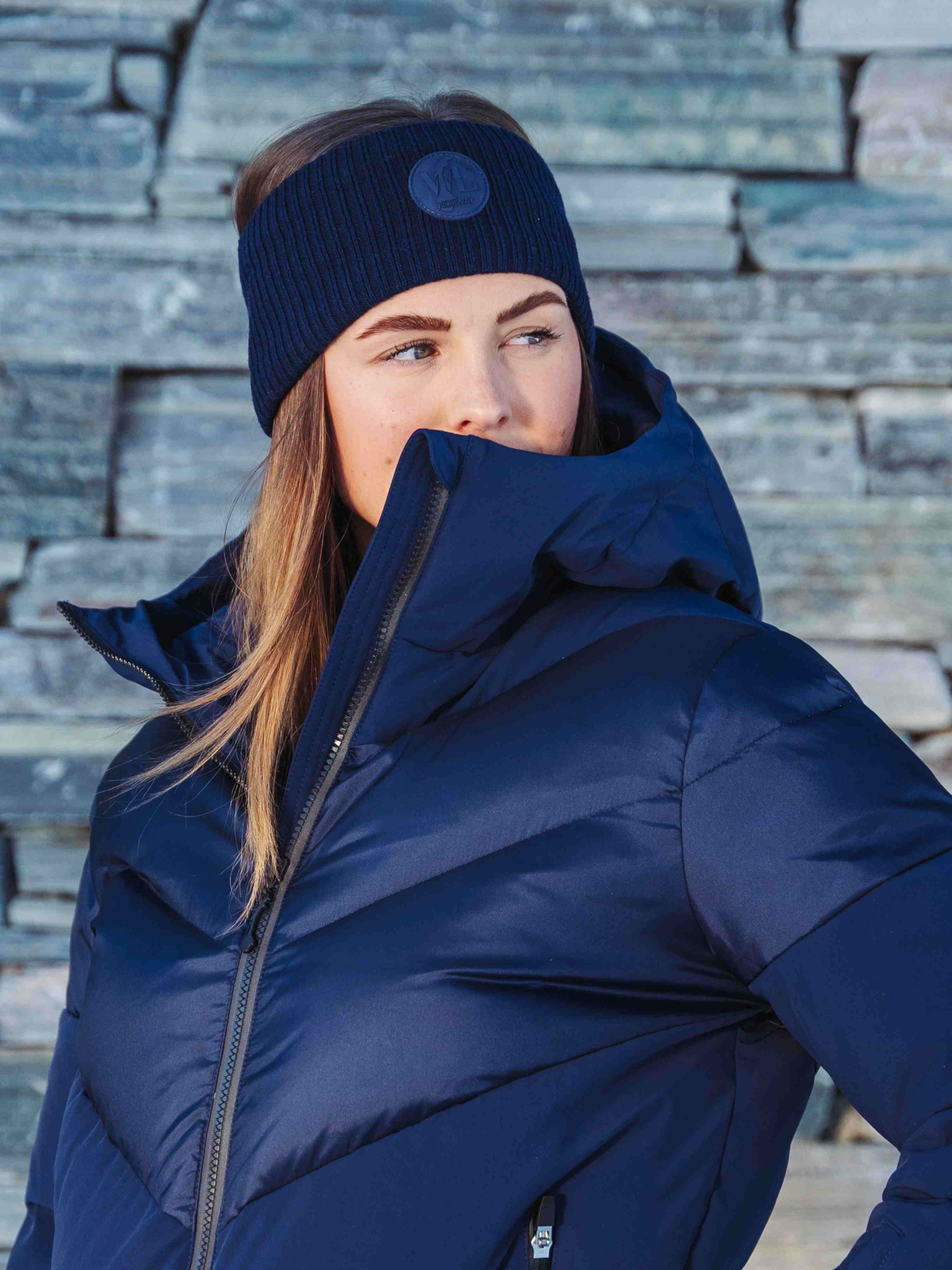 knitted headband Blue