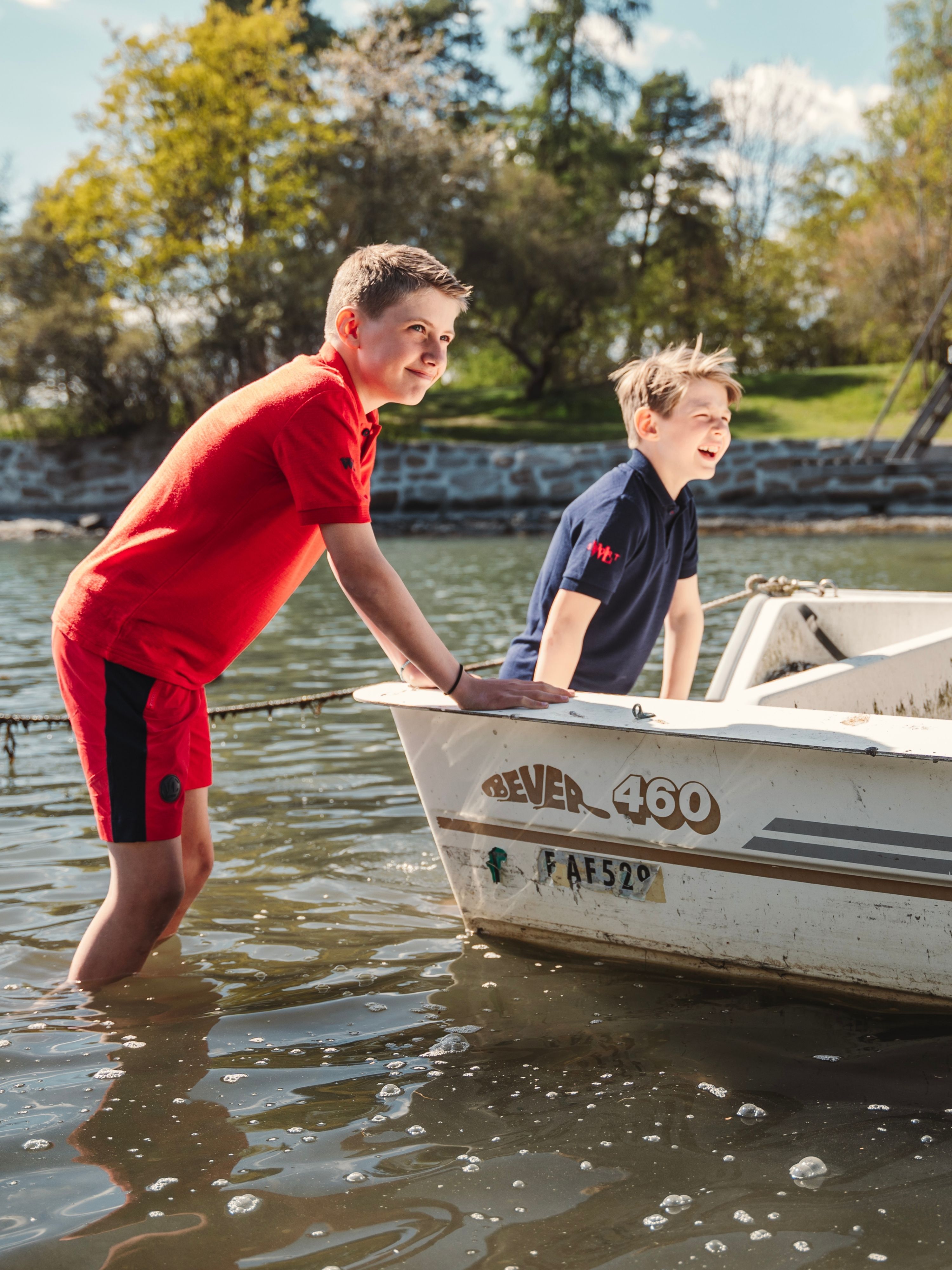 Kristiansand Short-Sleeved Pique Blue Ink