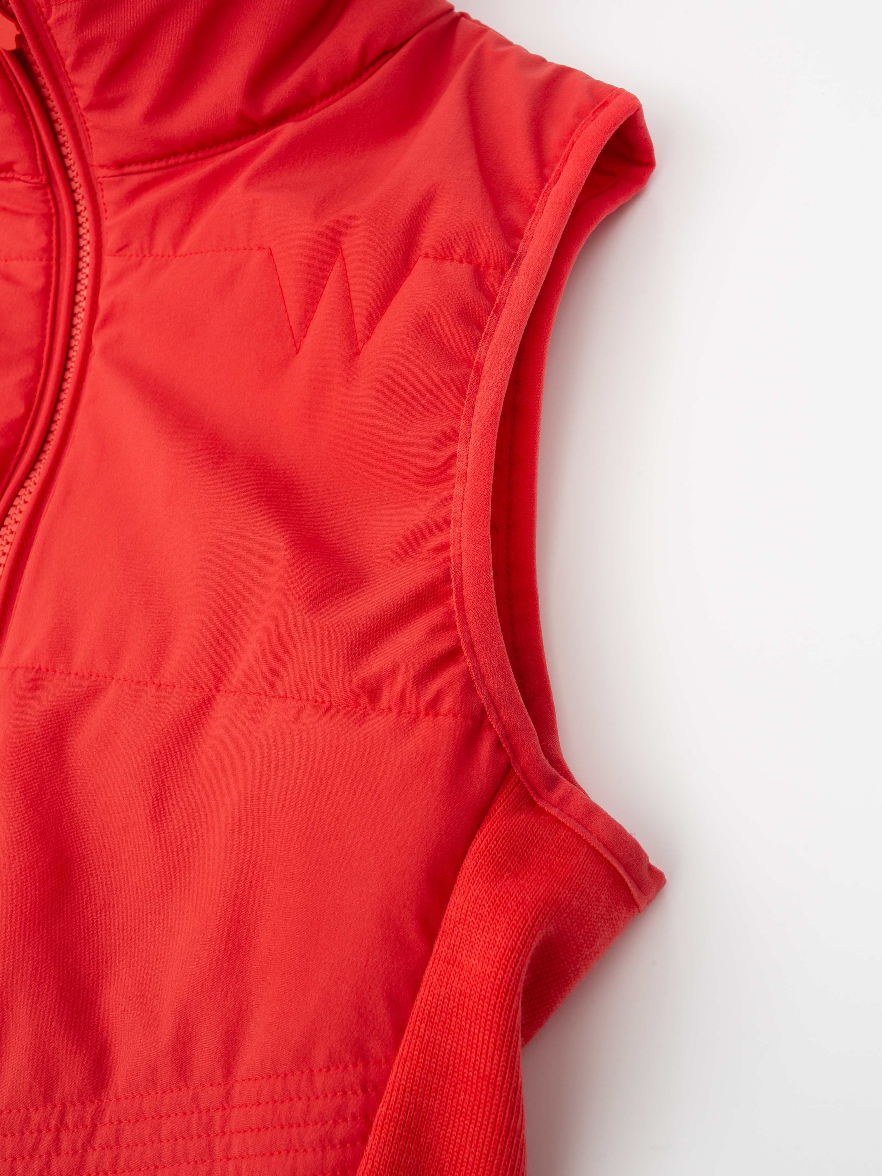 Rena Vest With Wool Padding Tomato Puree