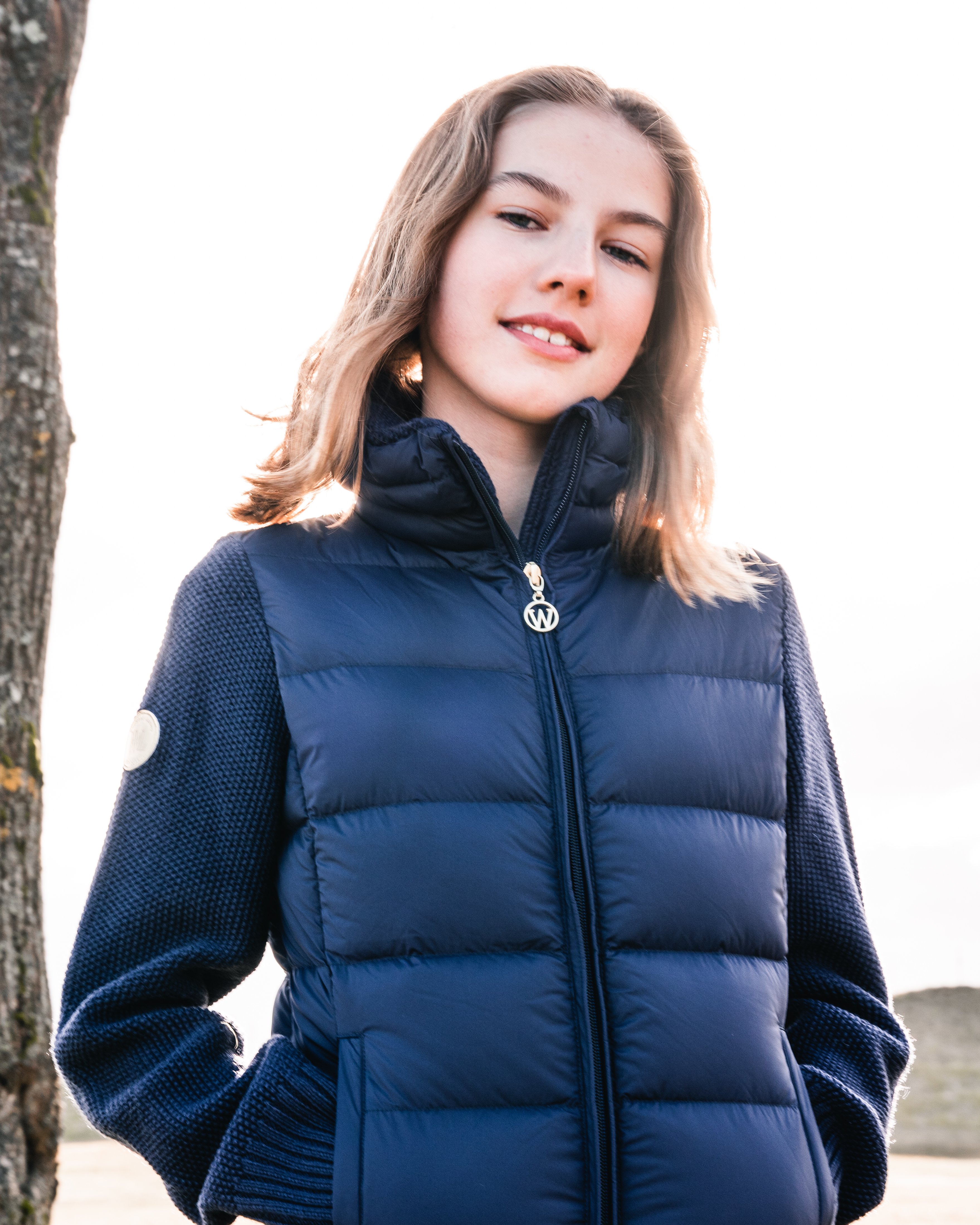 Wool and down jacket cheap