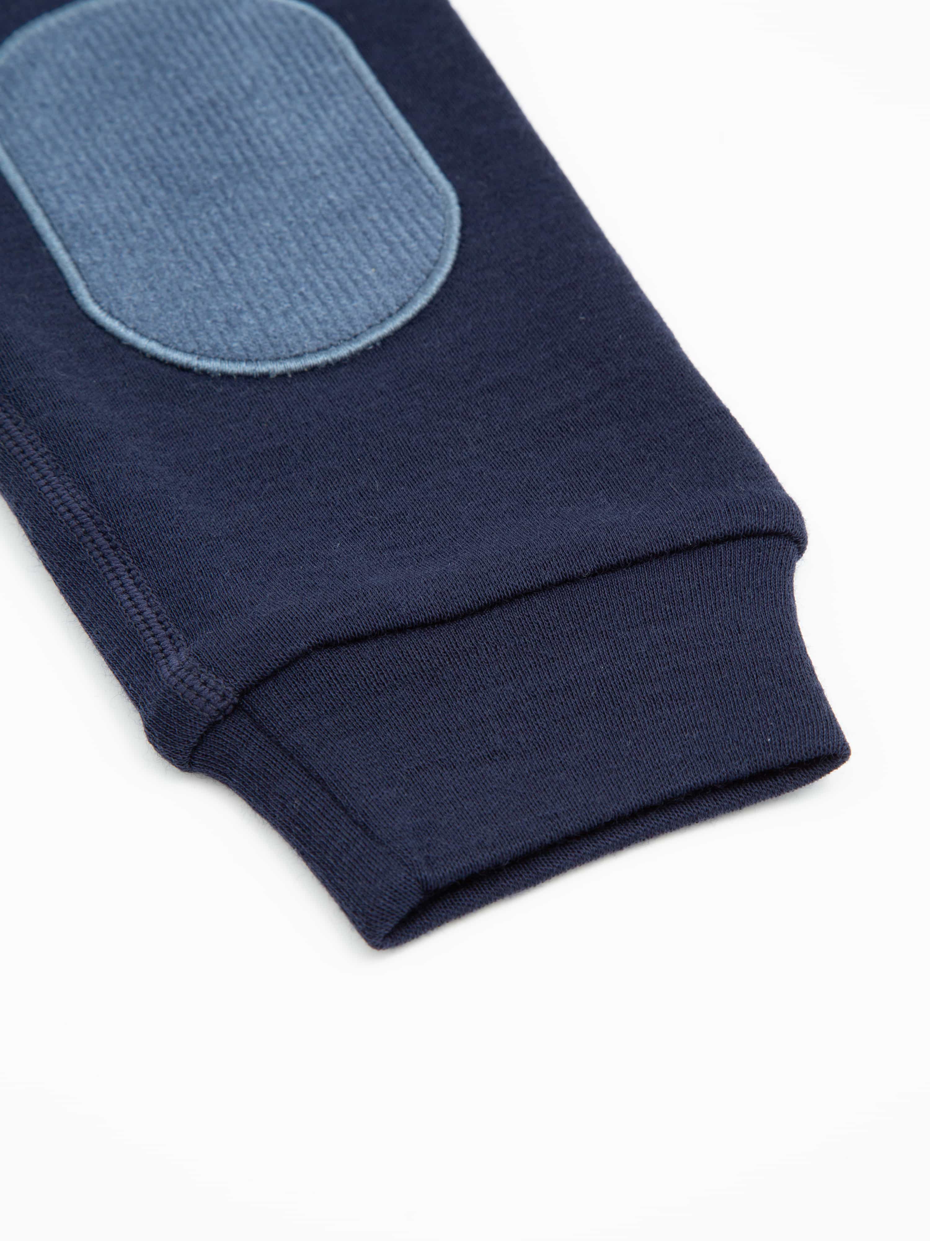 Bergen Merino Trousers With Moose Blue Ink